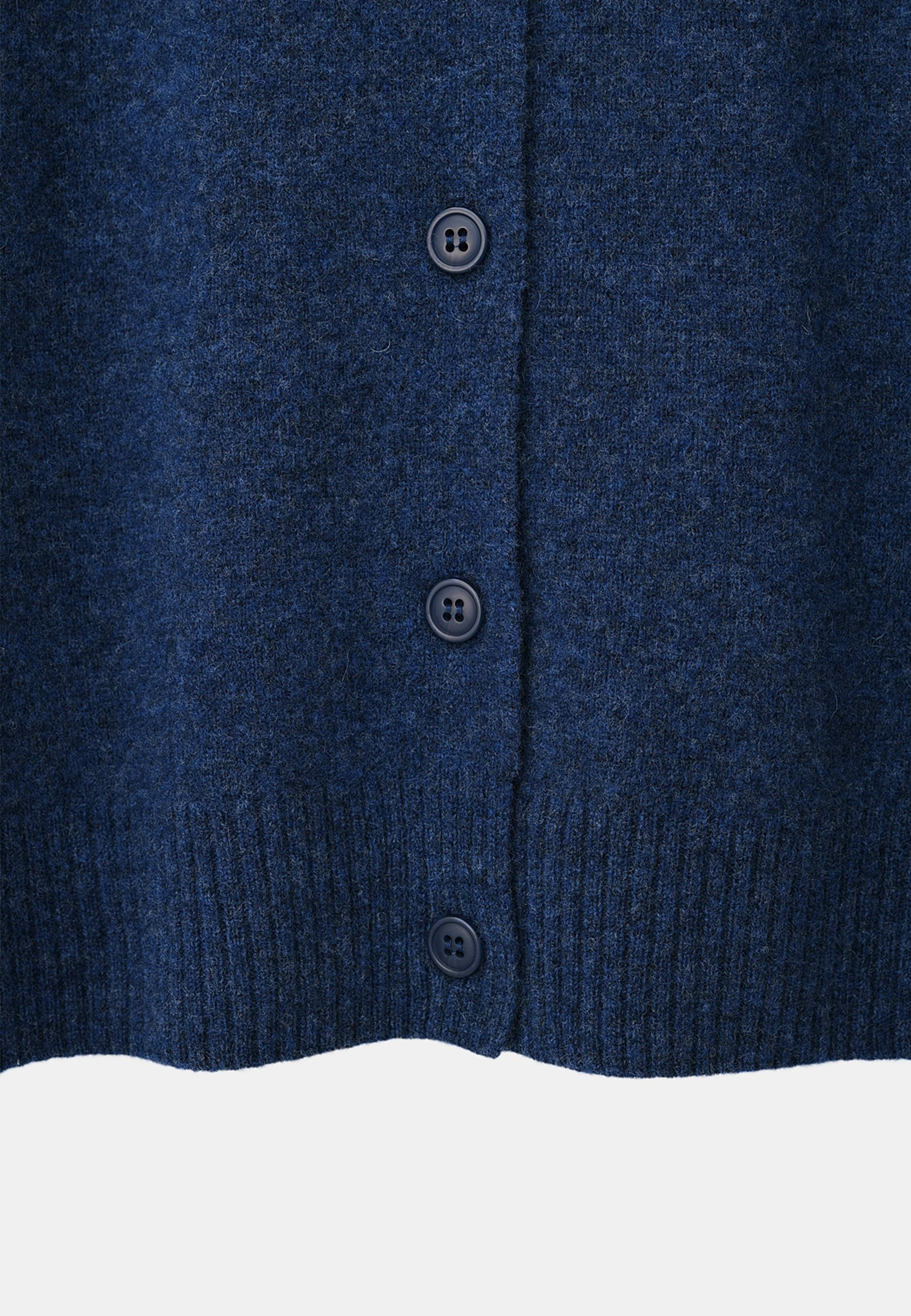 Cardigan i ull DIJON, från Carin Wester, i färgen Navy Melange. Klicka för att öppna bilden i stort format