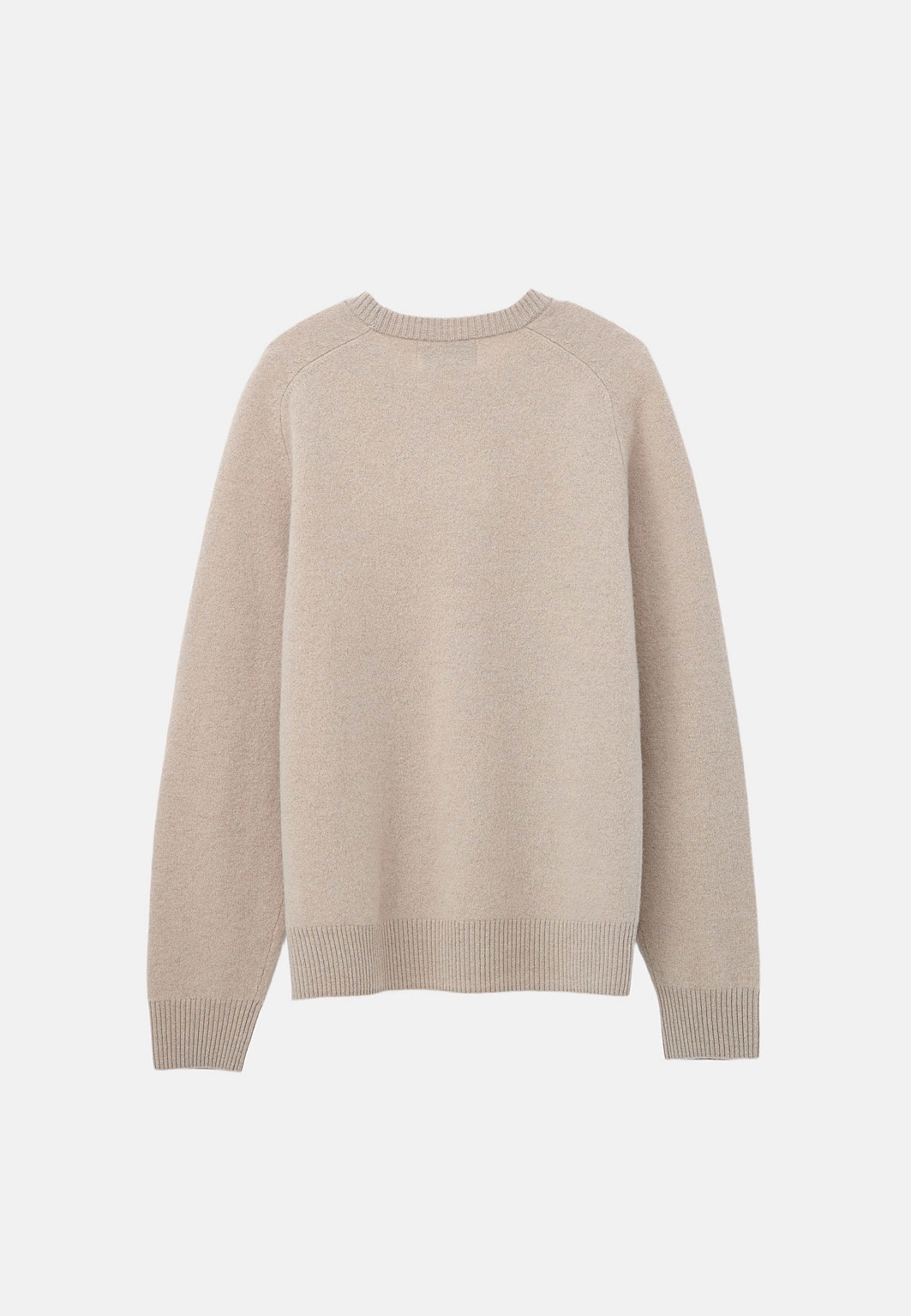 Ulltröja ESTEBAN, från NORVIE, i färgen Sand. Klicka för att öppna bilden i stort format