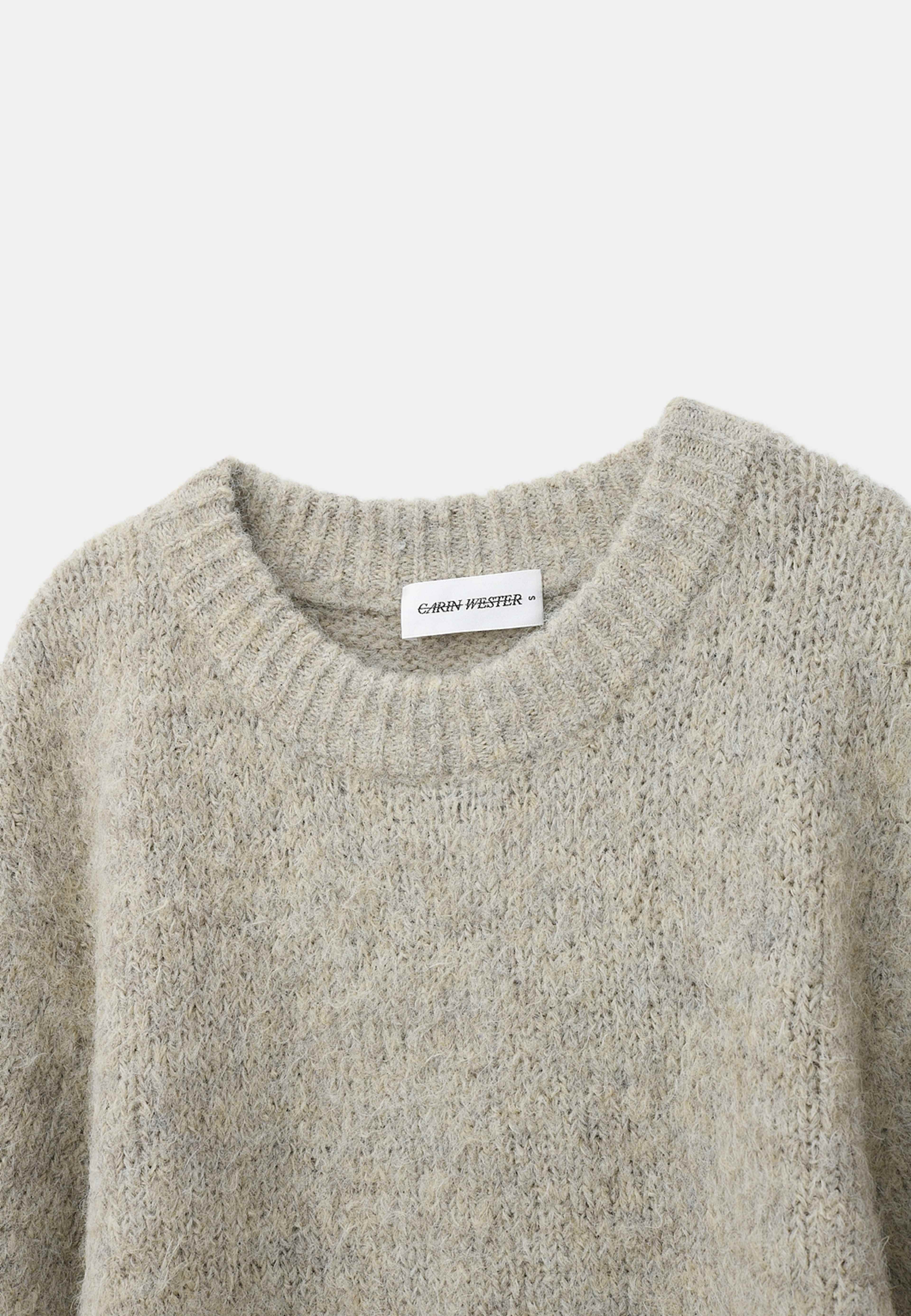 Kortärmad jumper ERMINA, från Carin Wester, i färgen Beige. Klicka för att öppna bilden i stort format