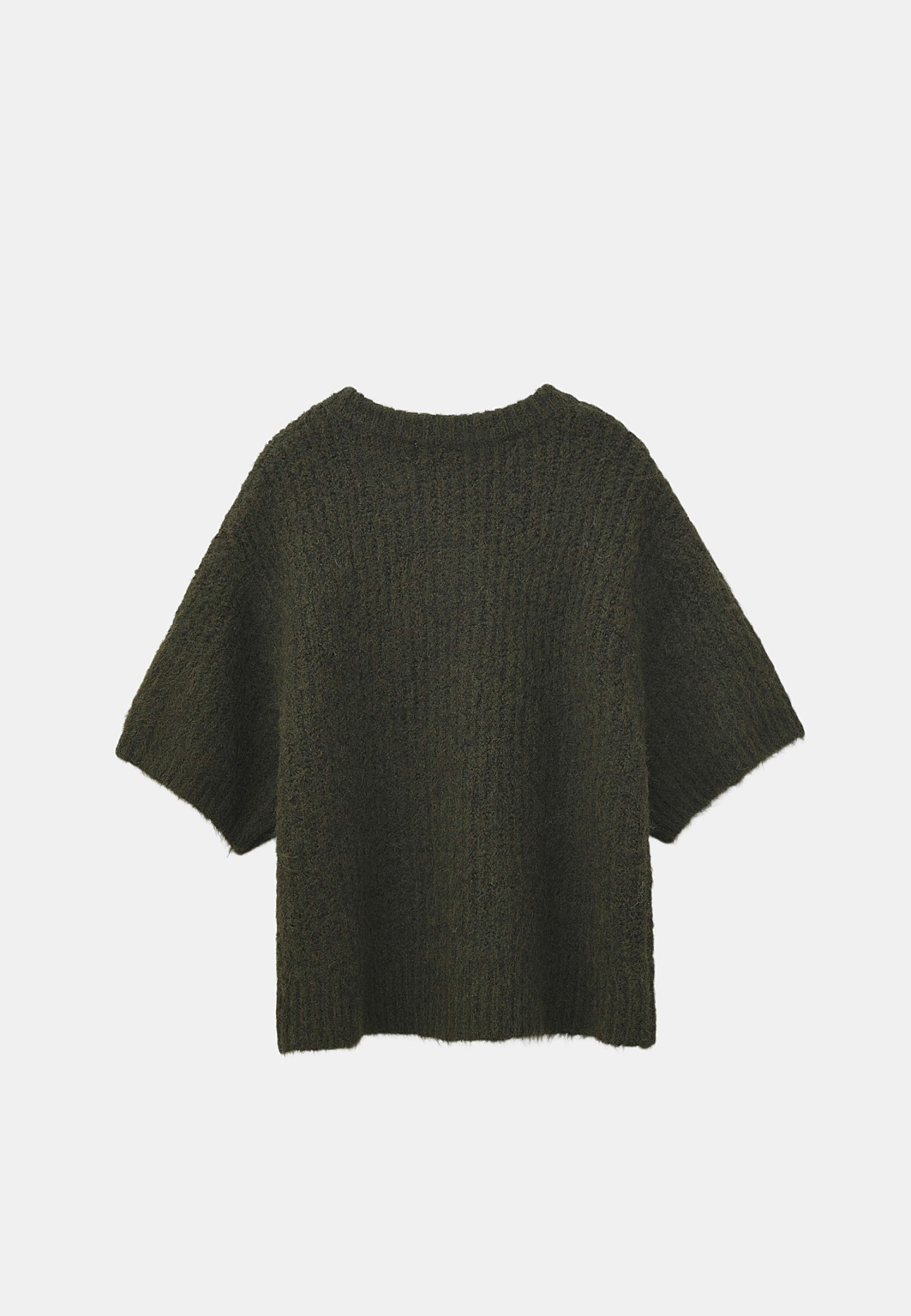 Kortärmad cardigan ELNA, från Carin Wester, i färgen Green. Klicka för att öppna bilden i stort format