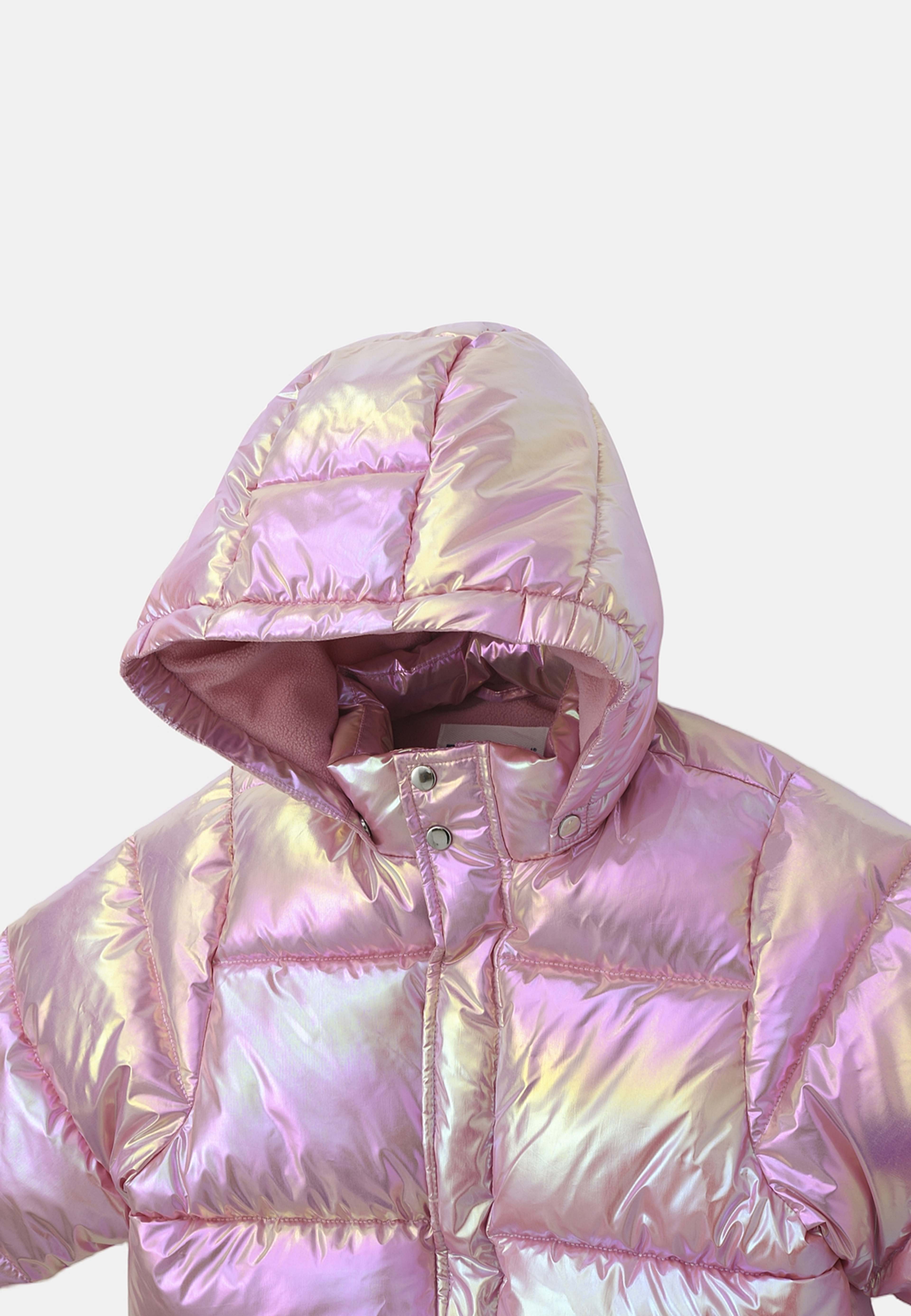 Pufferjacka med huva BROOKS, från RIKIKI, i färgen Pink. Klicka för att öppna bilden i stort format