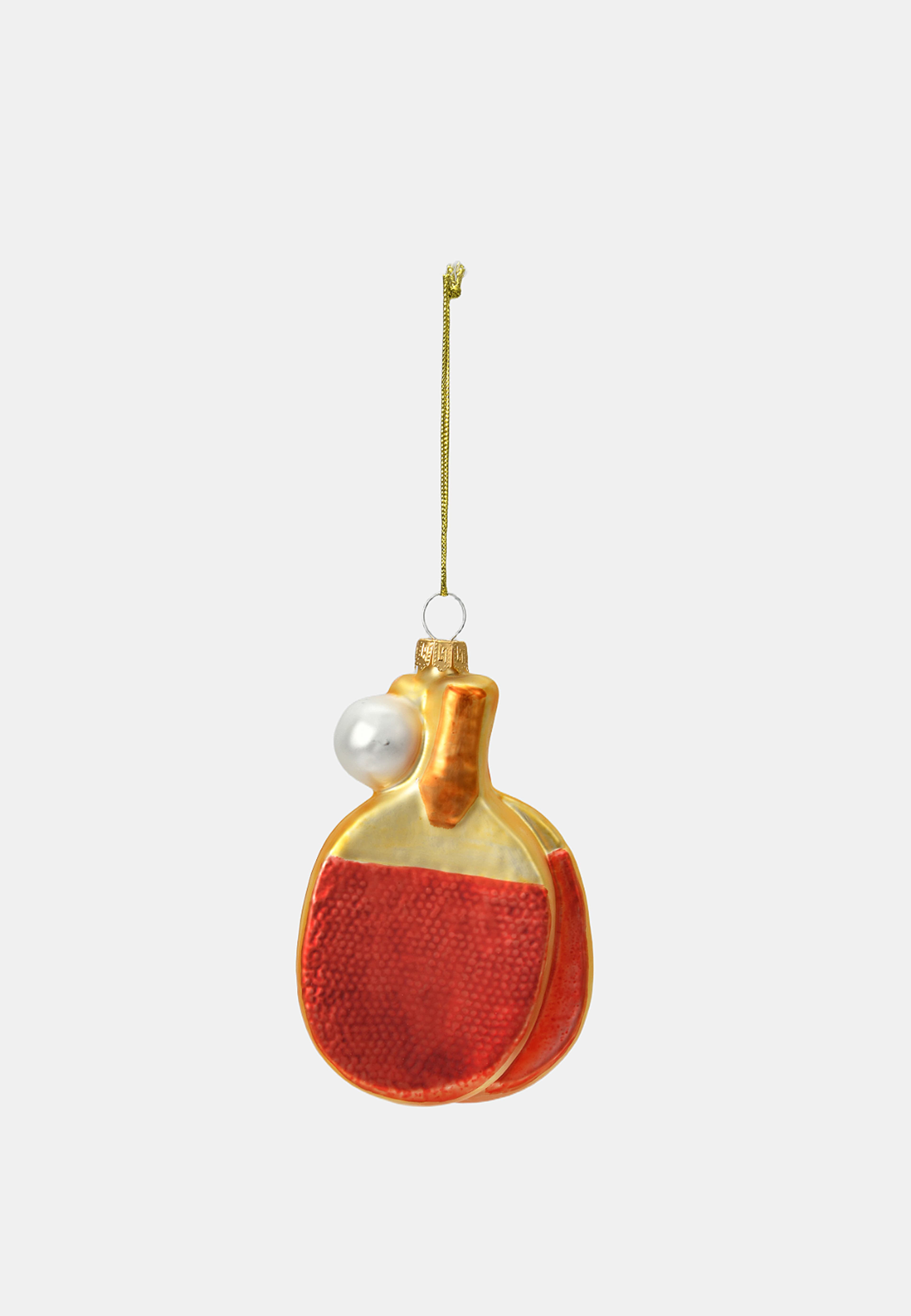 Julgranshänge i glas PINGIS, från Åhléns Home, i färgen Red/Gold. Klicka för att öppna bilden i stort format