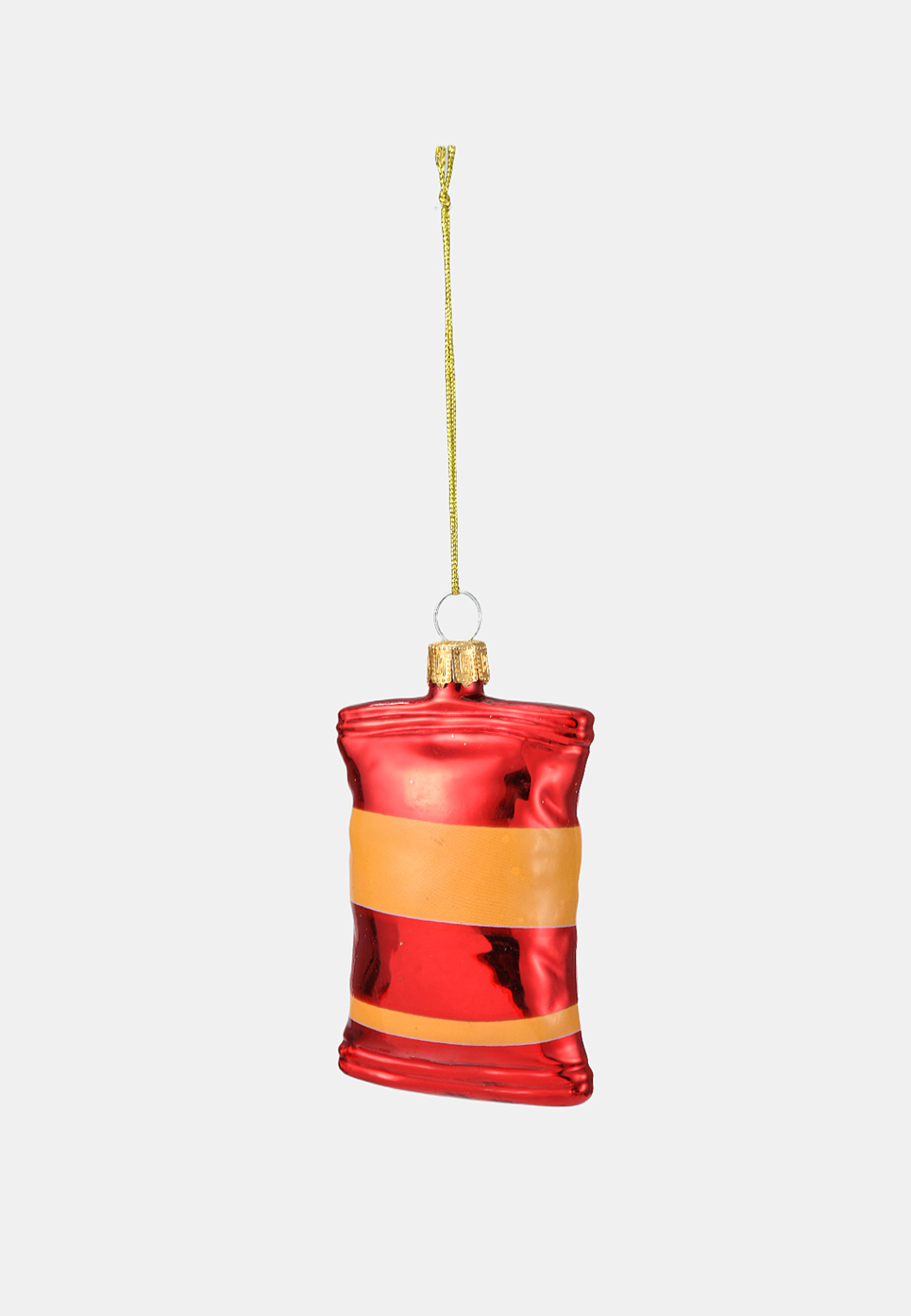 Julgranshänge i glas CHIPS, från Åhléns Home, i färgen Red/Gold. Klicka för att öppna bilden i stort format