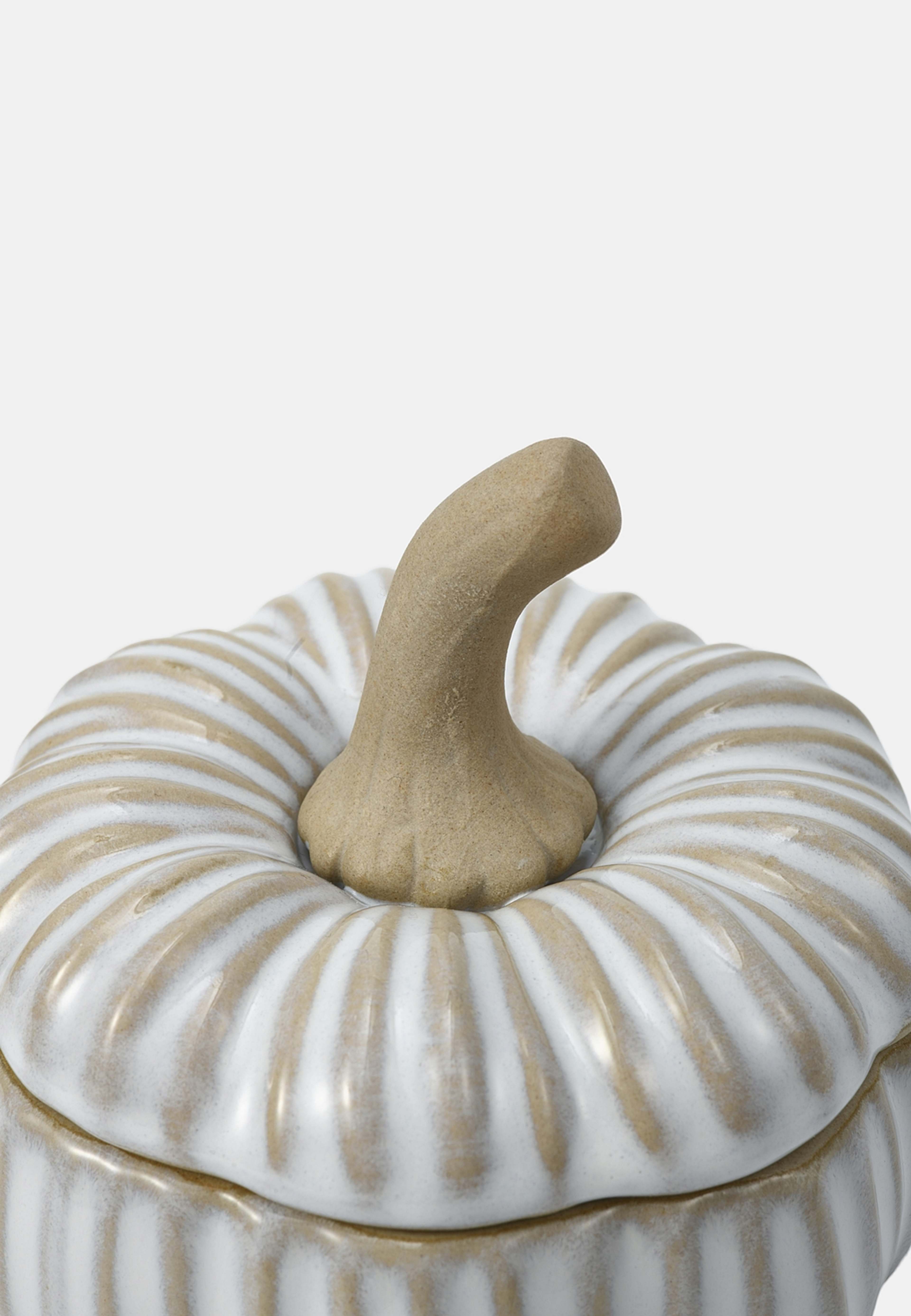 Burk med lock PUMPKIN, från Åhléns Home, i färgen White. Klicka för att öppna bilden i stort format