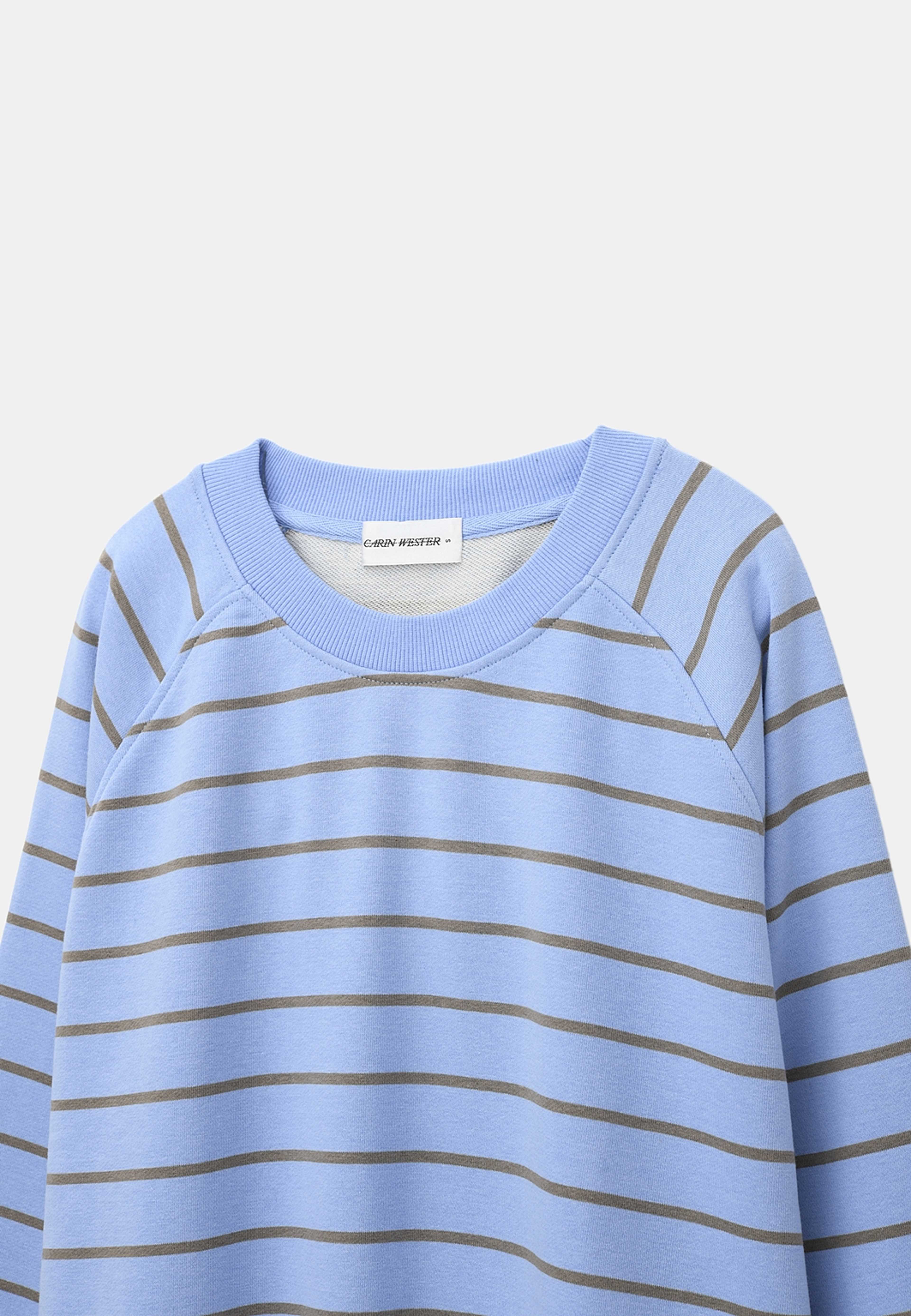 Sweatshirt IGGY, från Carin Wester, i färgen Blue Stripe. Klicka för att öppna bilden i stort format
