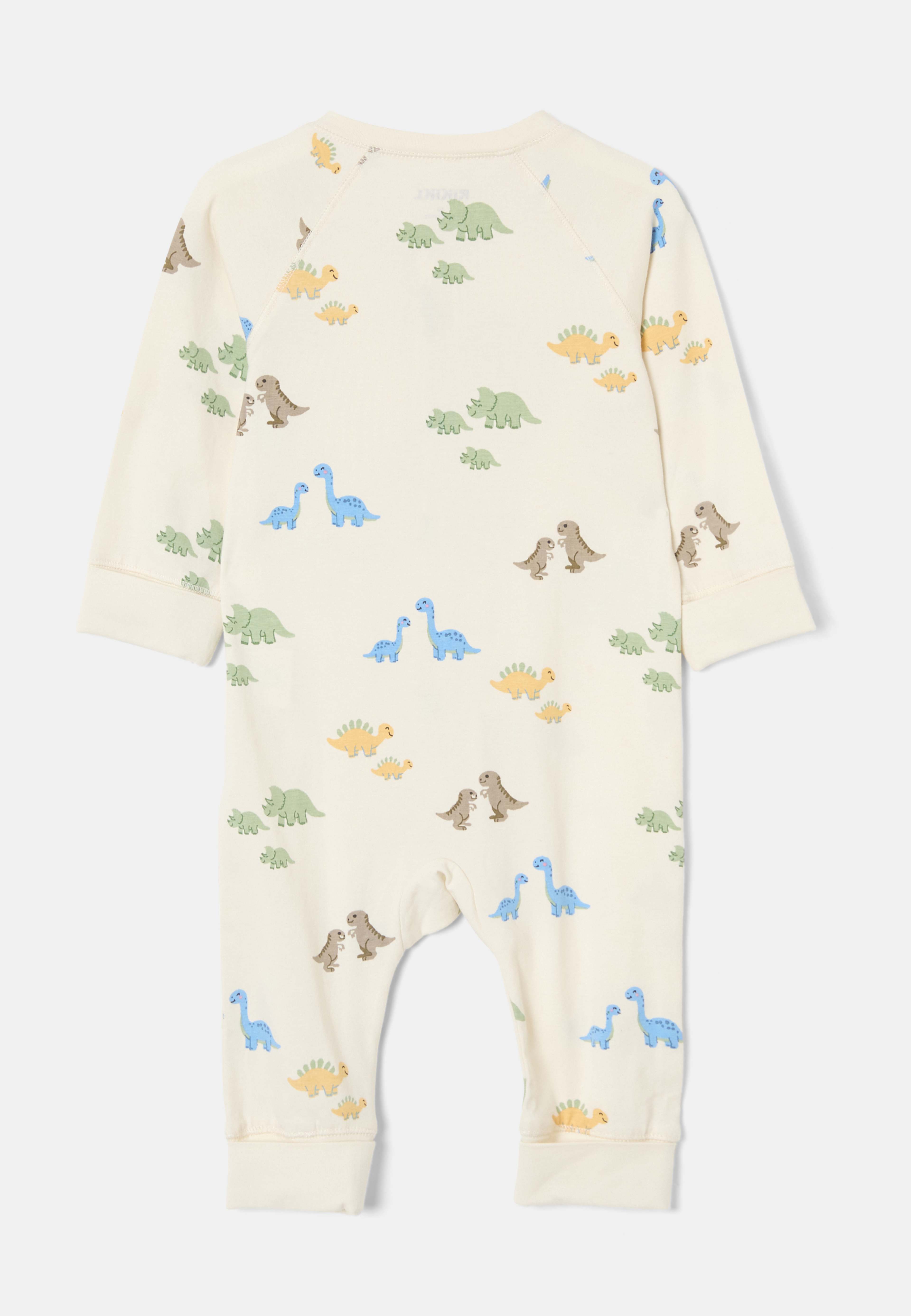 Pyjamas med tryckknappar STORM, från RIKIKI, i färgen Dino. Klicka för att öppna bilden i stort format