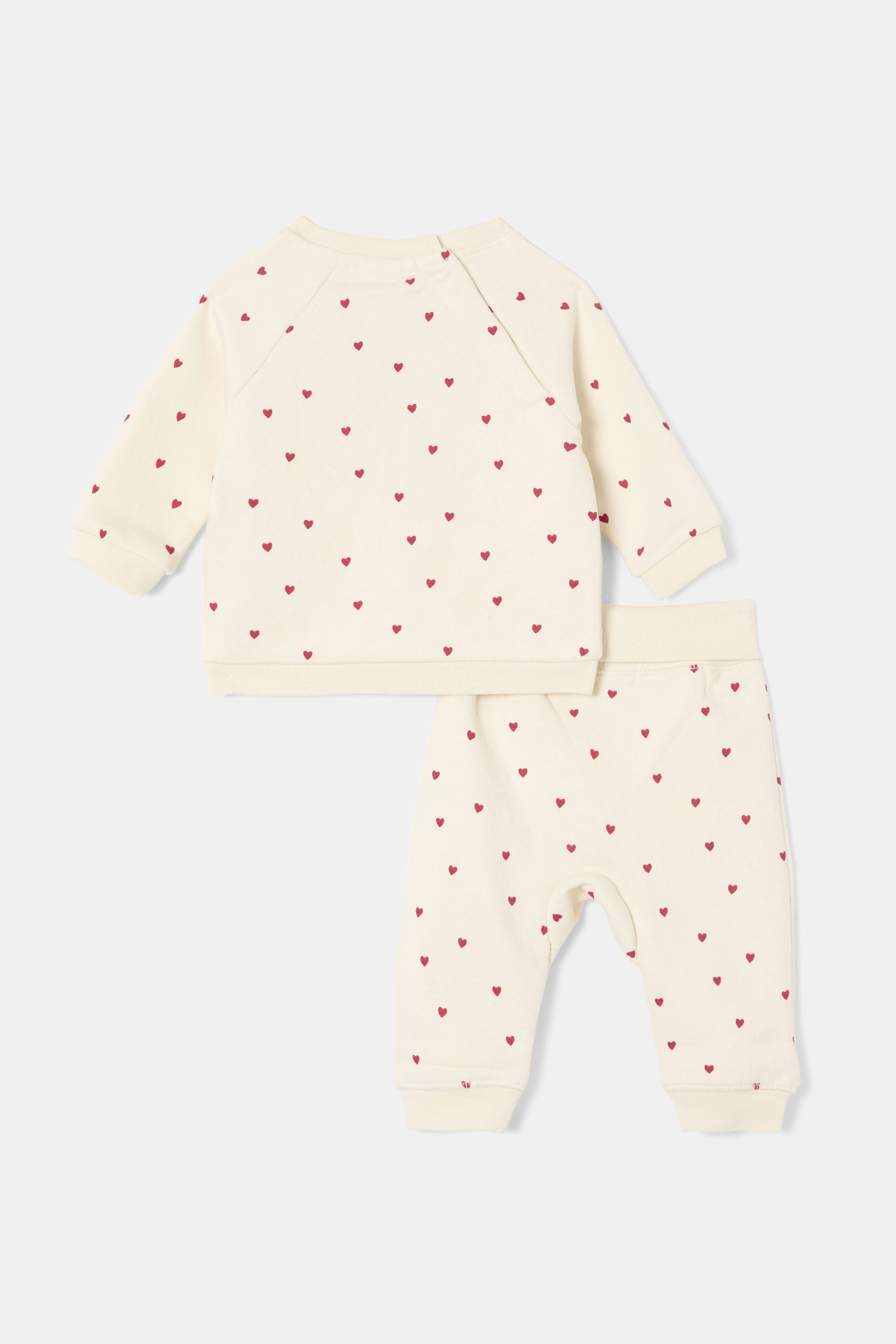Sweatshirt-set STAMPE, från RIKIKI, i färgen Heart. Klicka för att öppna bilden i stort format
