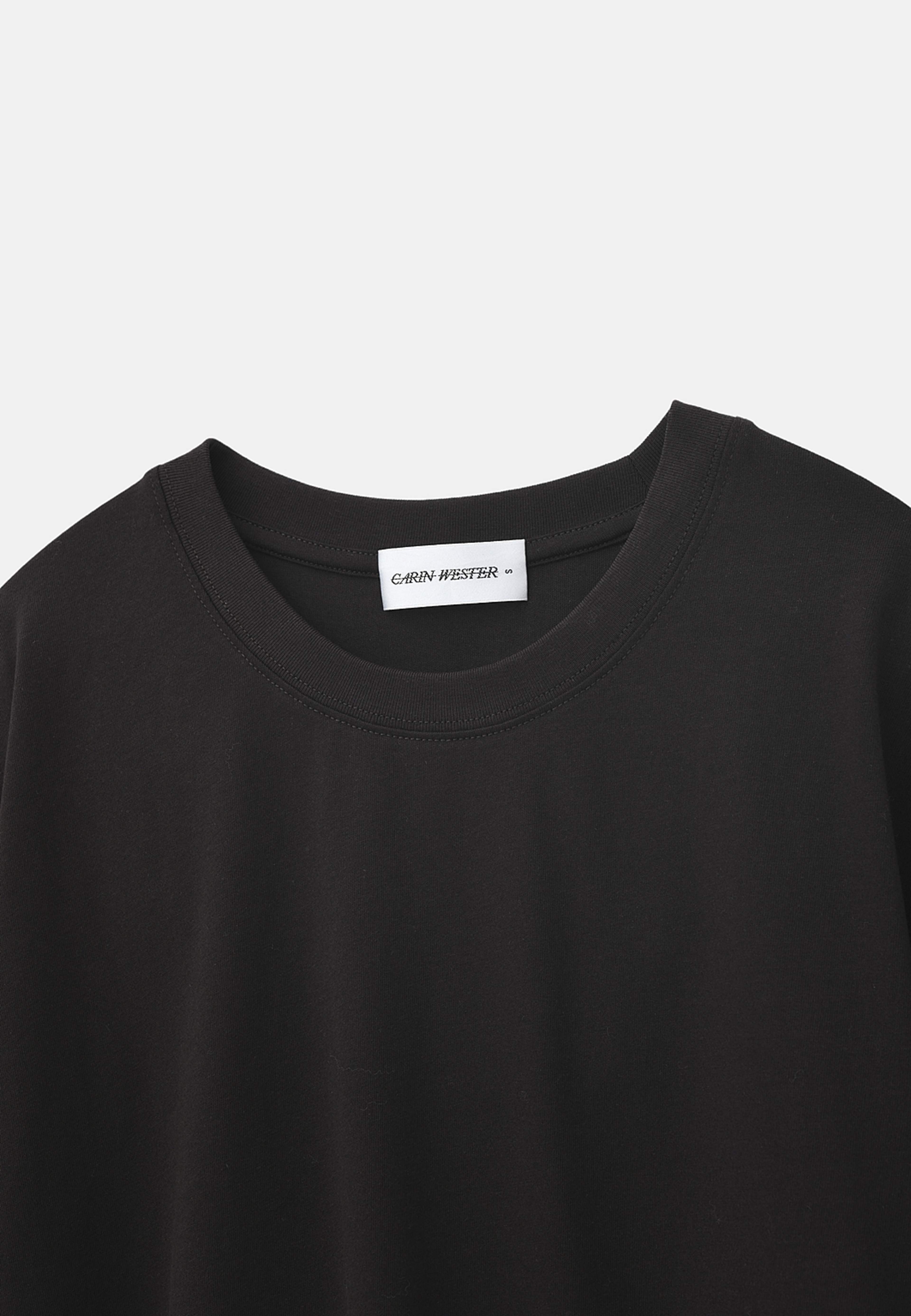 Jerseytopp SARANDA, från Carin Wester, i färgen Dark Brown. Klicka för att öppna bilden i stort format