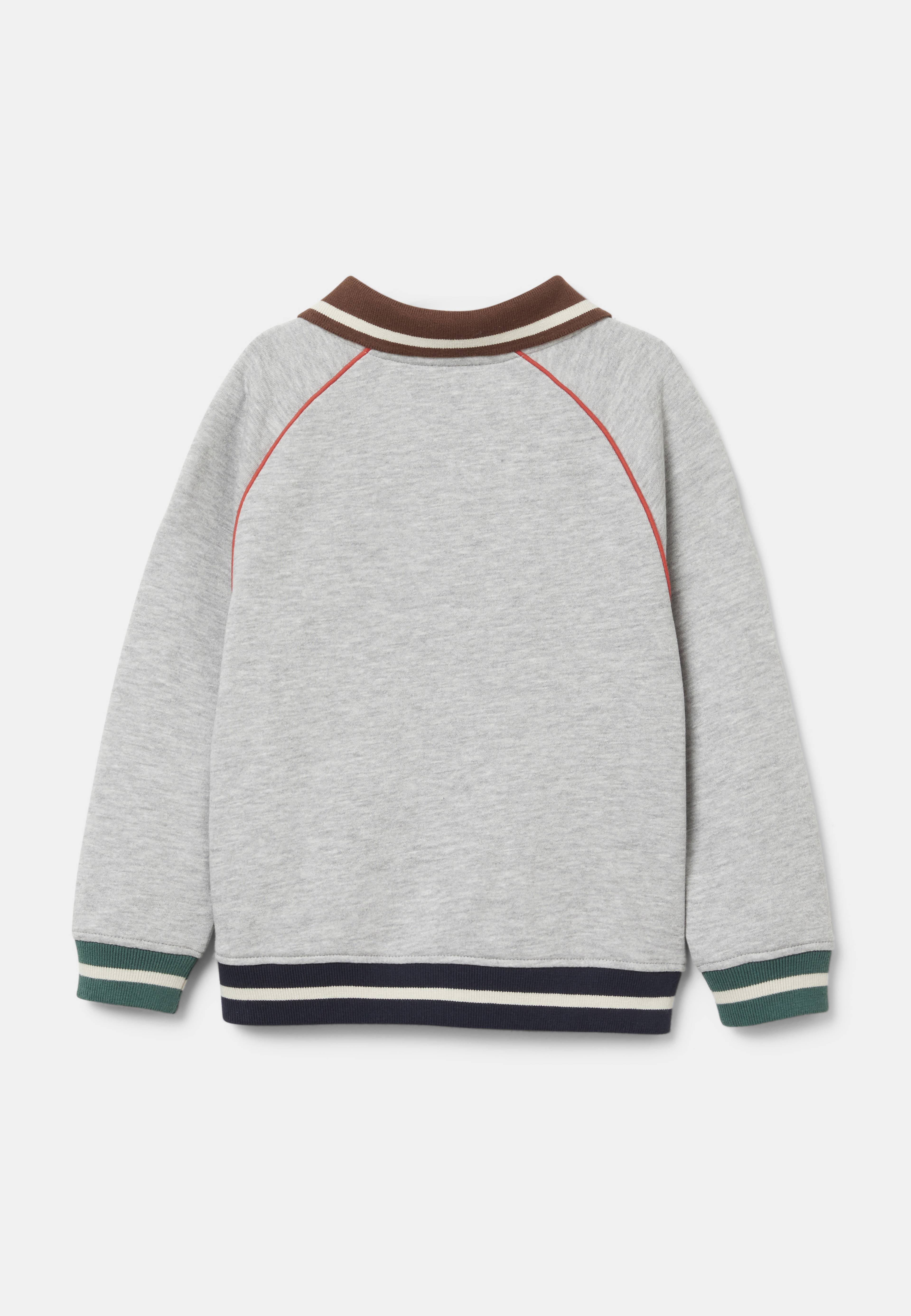 Sporty sweatshirt SIGGE, från RIKIKI, i färgen Grey Melange. Klicka för att öppna bilden i stort format