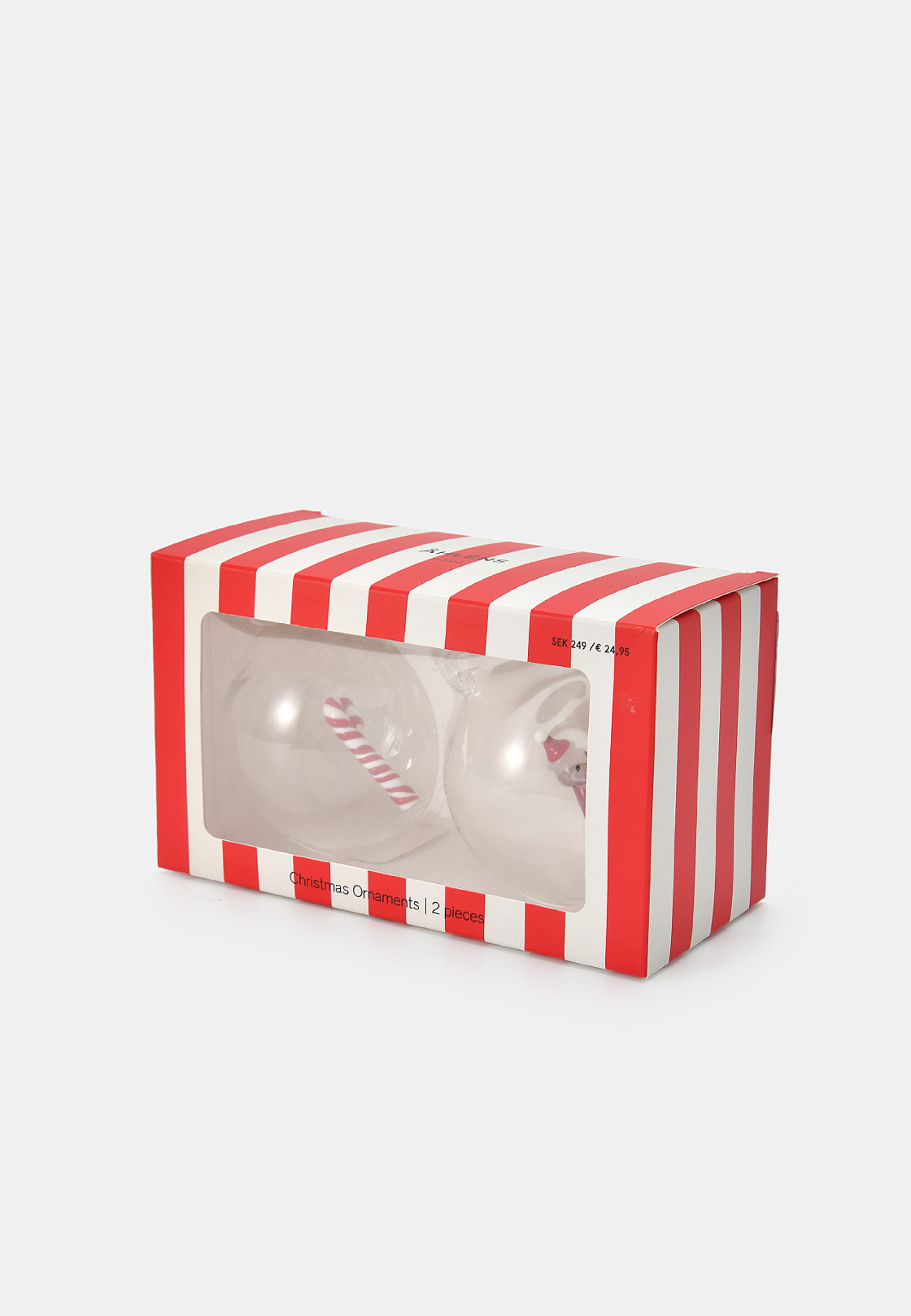 Julkulor i glas TOMTE + POLKA, 2-pack, från Åhléns Home, i färgen Transparent. Klicka för att öppna bilden i stort format