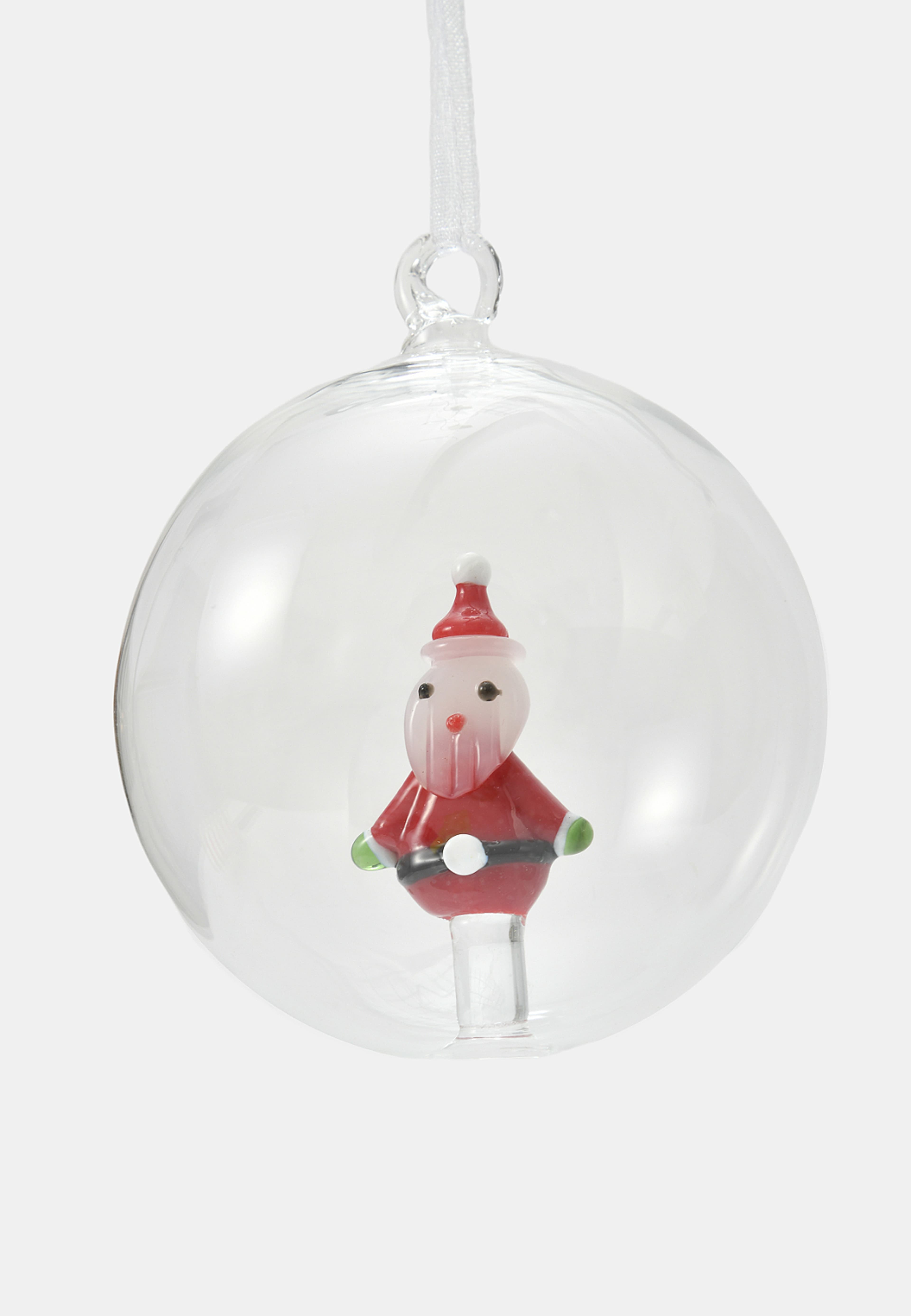 Julkulor i glas TOMTE + POLKA, 2-pack, från Åhléns Home, i färgen Transparent. Klicka för att öppna bilden i stort format