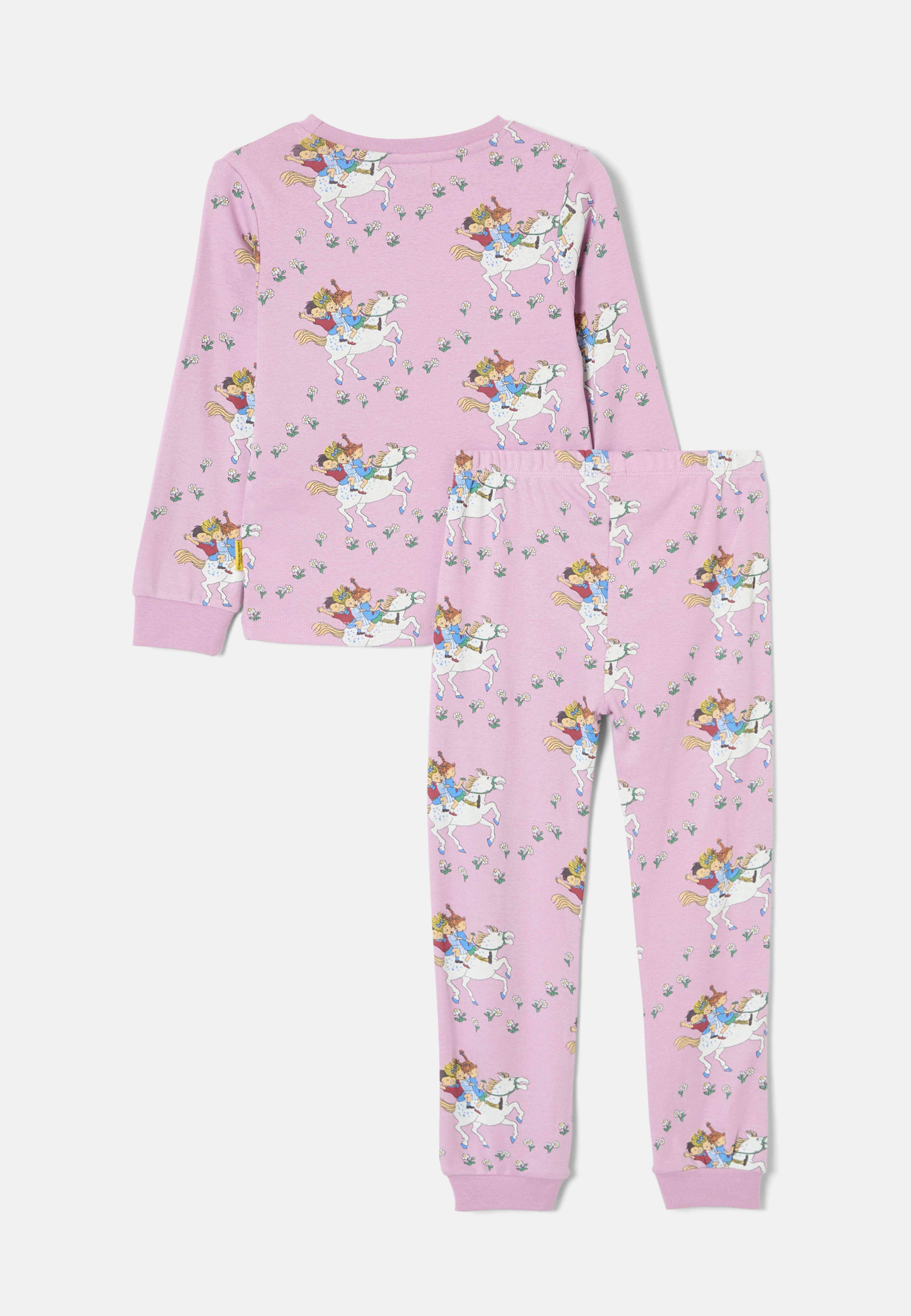 Pippi Långstrump-pyjamas NILSSON, från PIPPI, i färgen Mauve Pink. Klicka för att öppna bilden i stort format