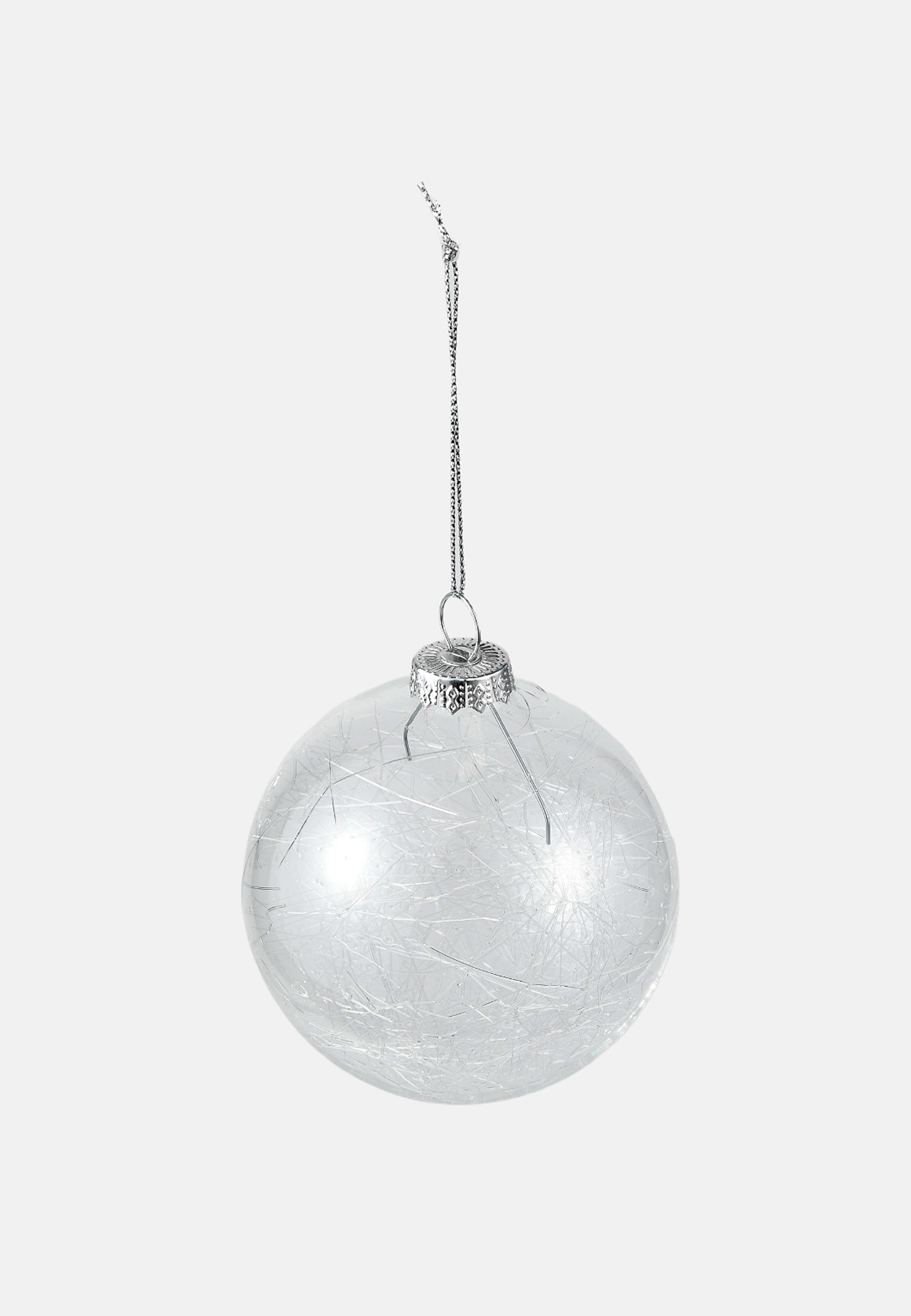 Julgranskula i glas SPIN 8 cm, från Åhléns Home, i färgen Transparent. Klicka för att öppna bilden i stort format