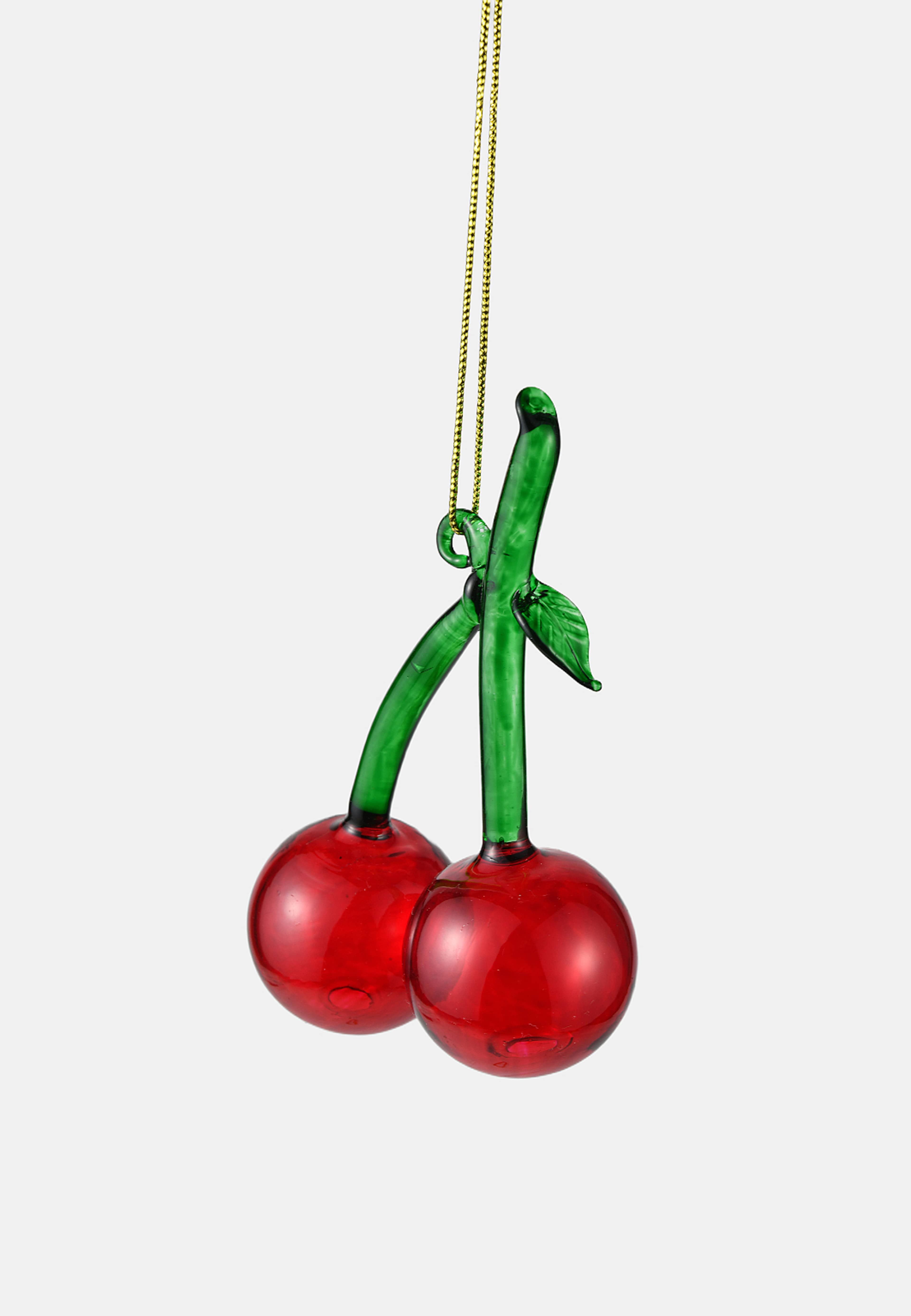 Julgranshänge i glas KÖRSBÄR, från Åhléns Home, i färgen Red. Klicka för att öppna bilden i stort format