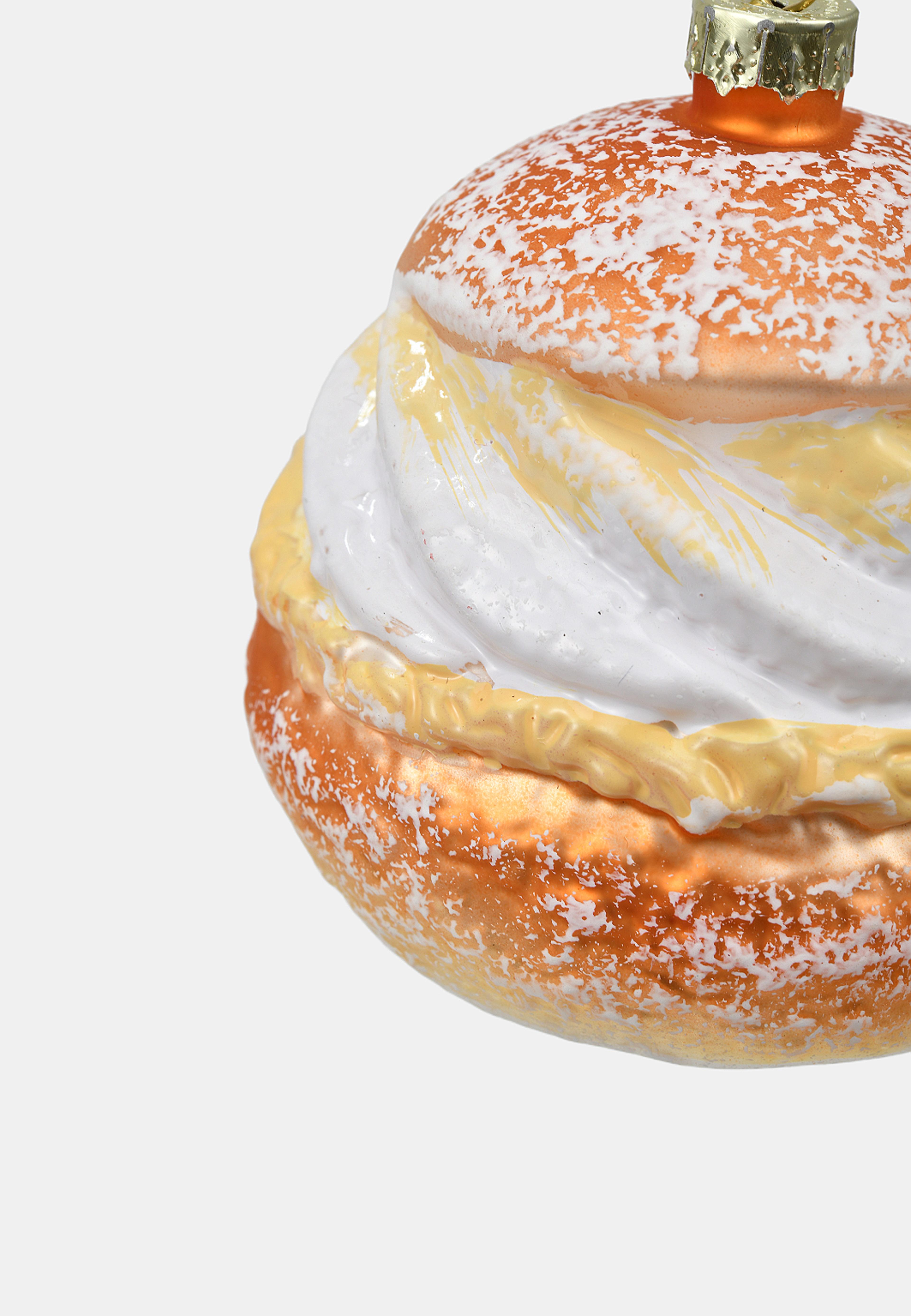 Julgranshänge i glas SEMLA, från Åhléns Home, i färgen Beige/White. Klicka för att öppna bilden i stort format