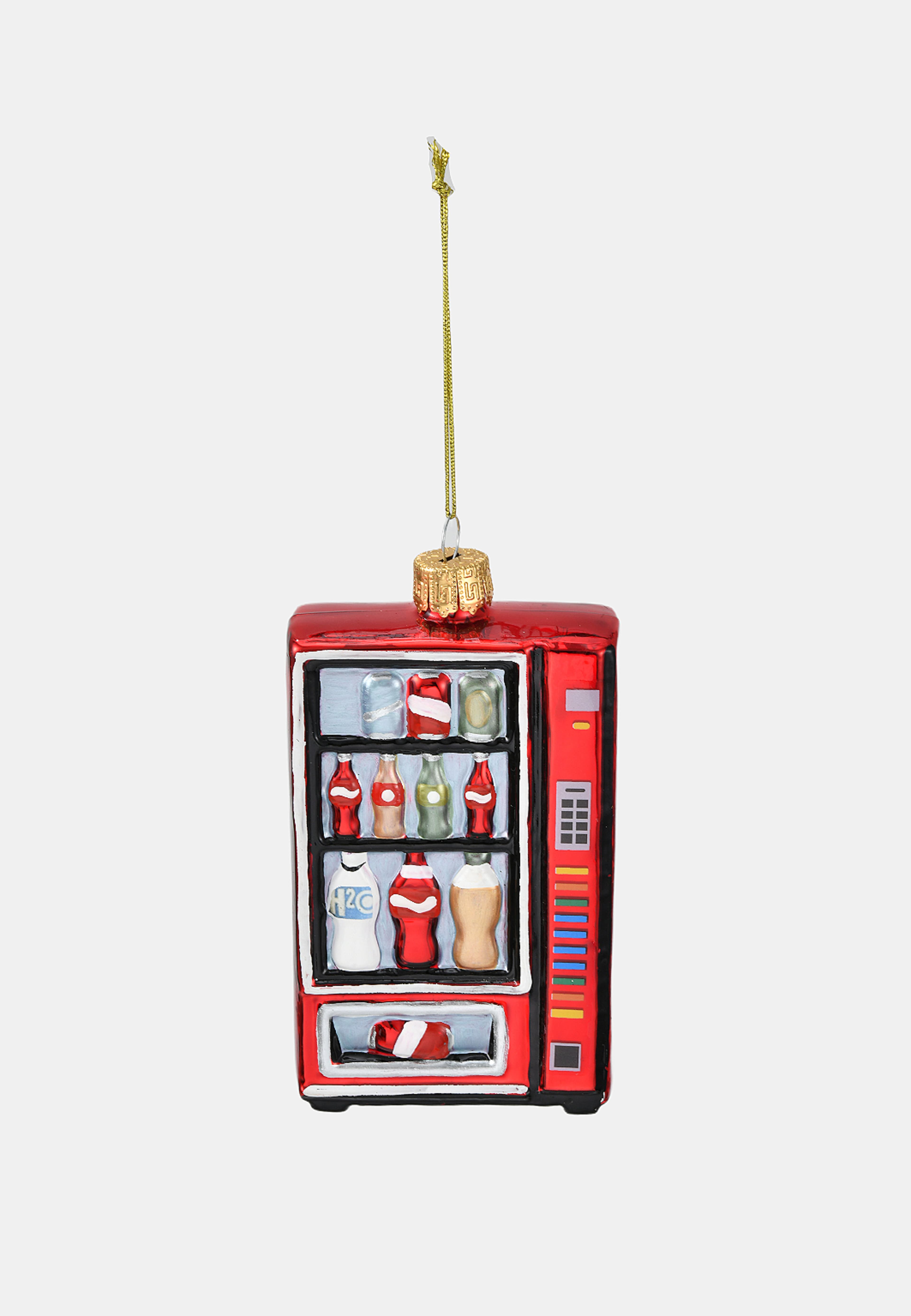 Julgranshänge i glas LÄSKAUTOMAT, från Åhléns Home, i färgen Multi. Klicka för att öppna bilden i stort format