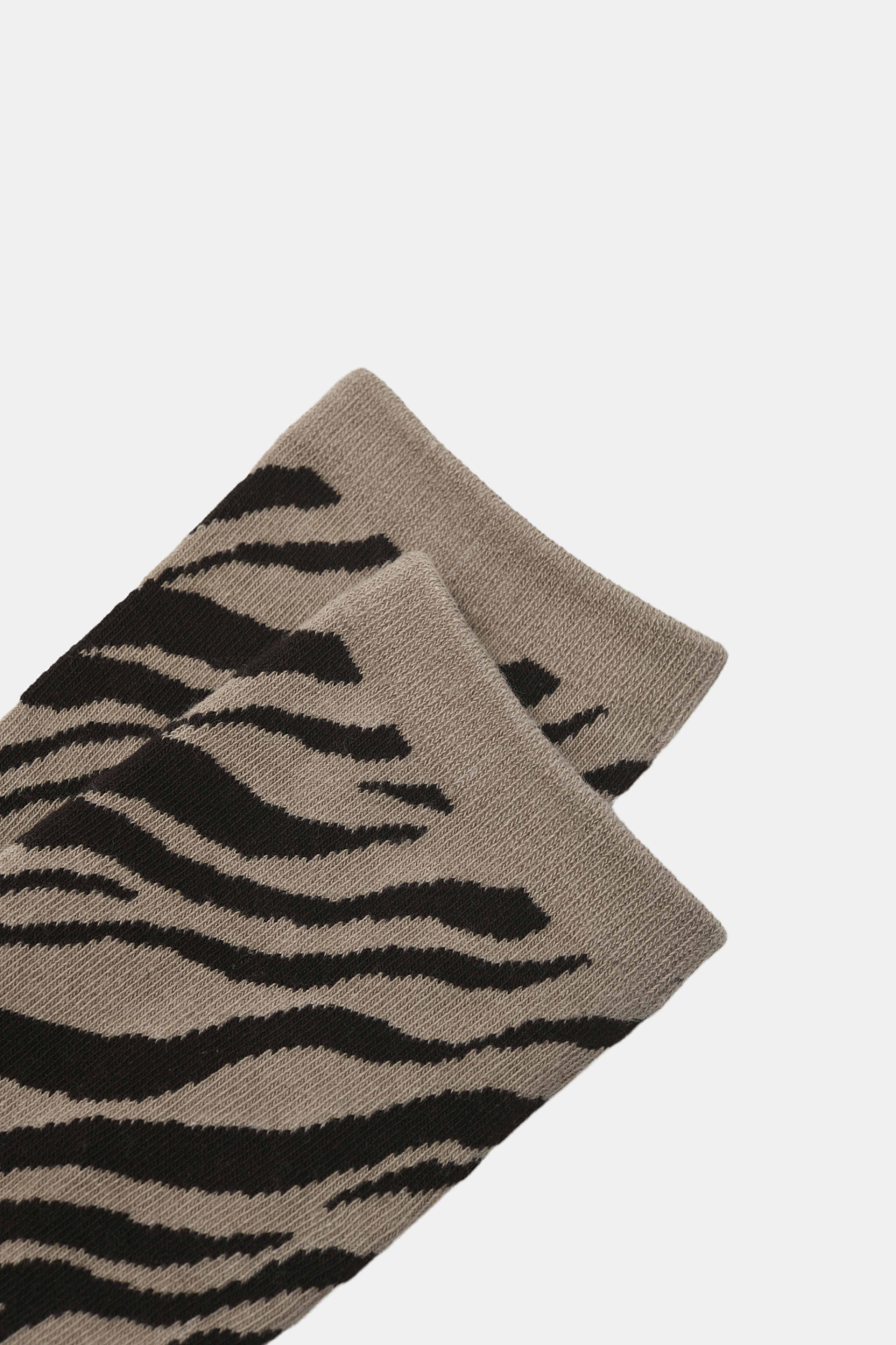 Zebramönstrade strumpor, 3-pack, från Å WOMAN, i färgen Zebra. Klicka för att öppna bilden i stort format