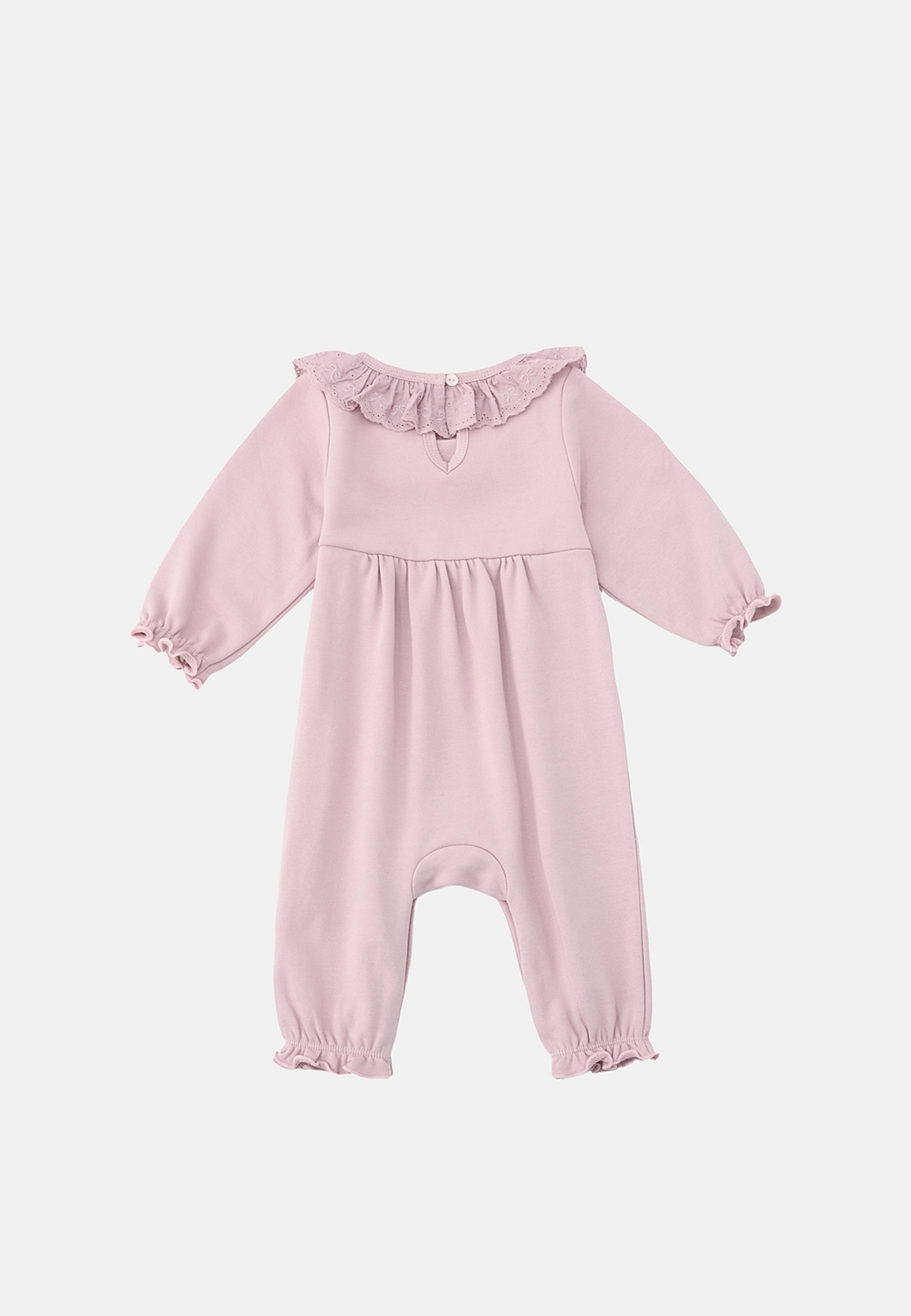 Onesie med volang MOLLY, från RIKIKI, i färgen Pink. Klicka för att öppna bilden i stort format