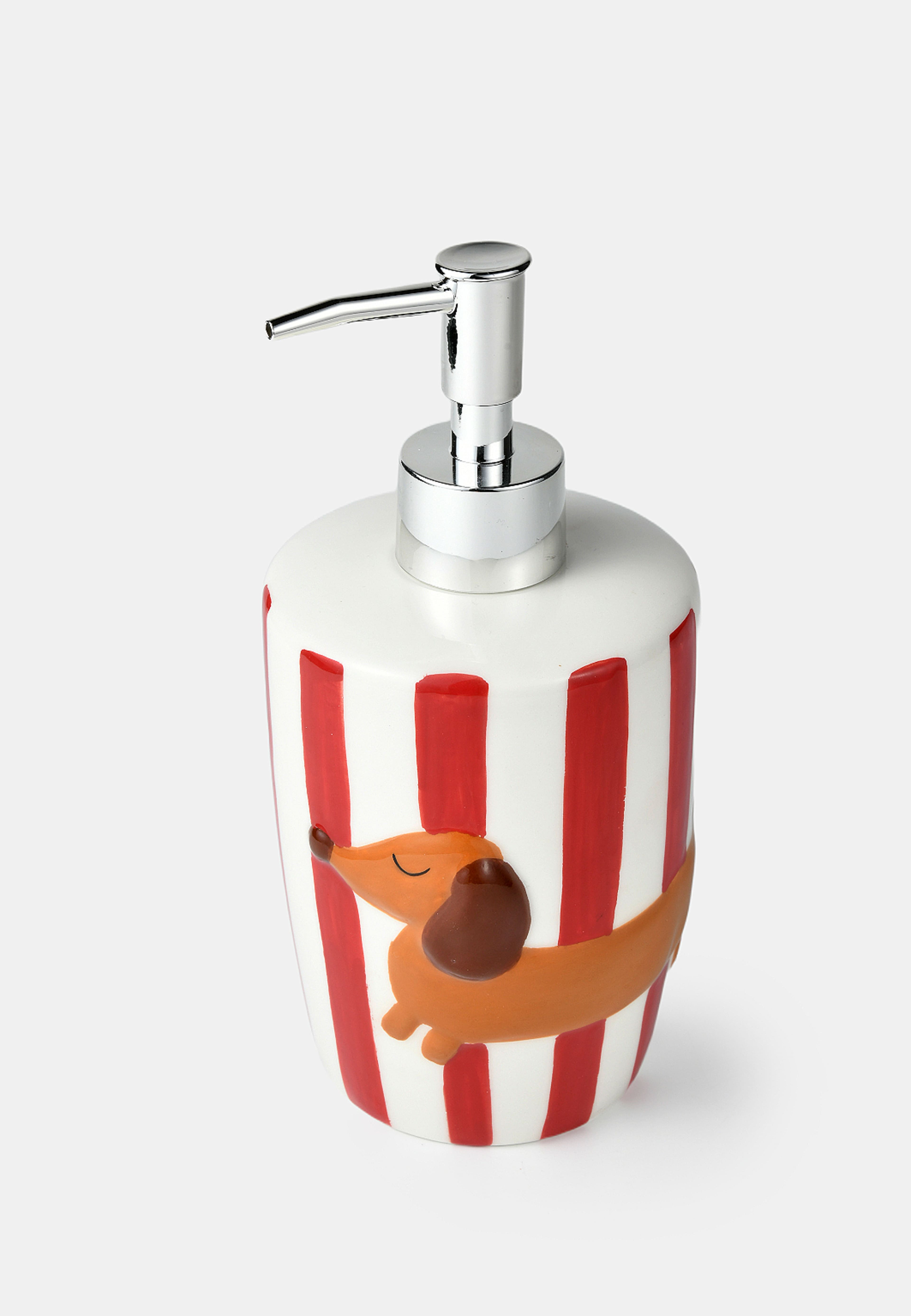 Tvålpump tax, från Åhléns Home, i färgen White/Red Multi. Klicka för att öppna bilden i stort format
