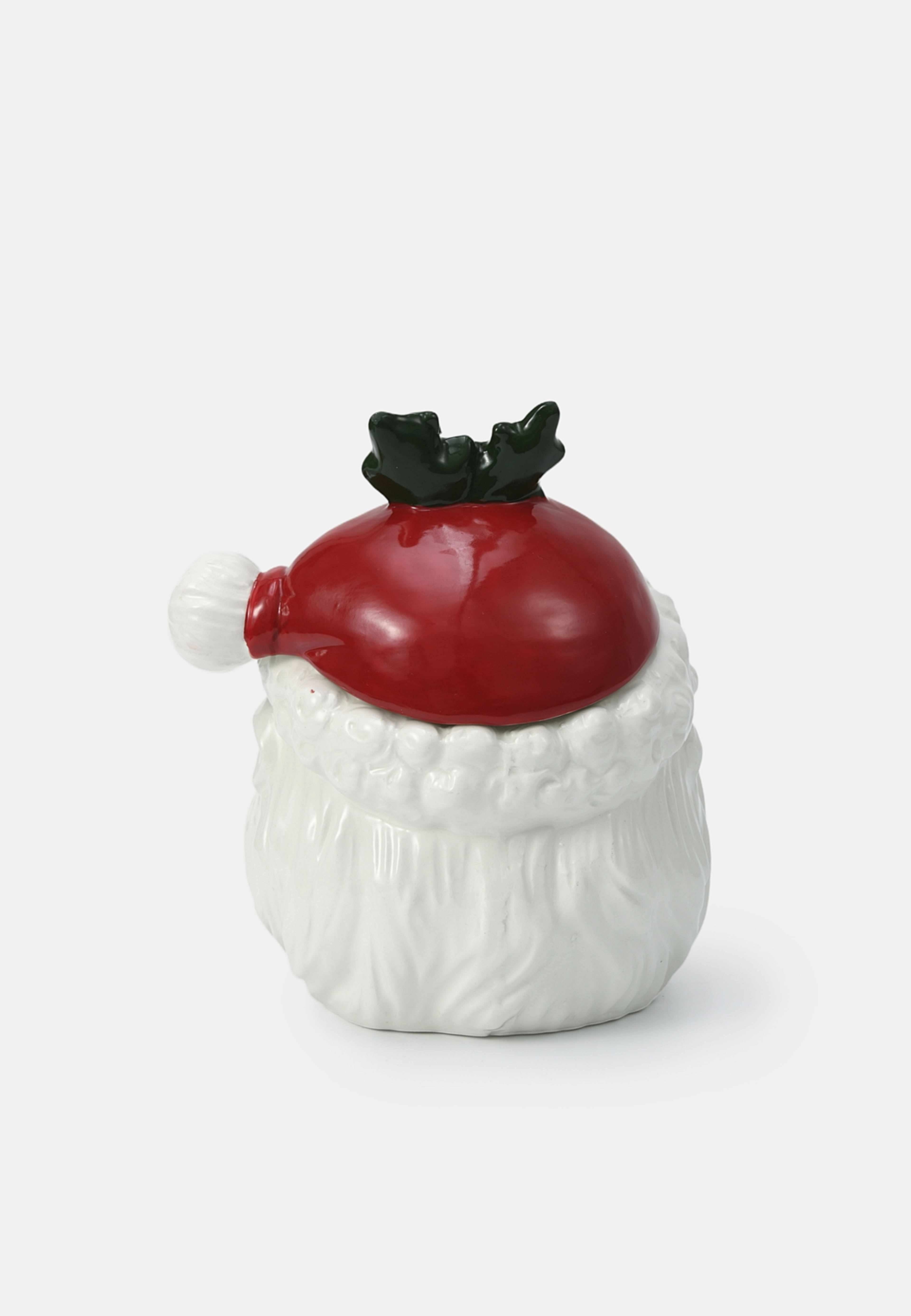 Burk med lock SANTA, från Åhléns Home, i färgen Red. Klicka för att öppna bilden i stort format