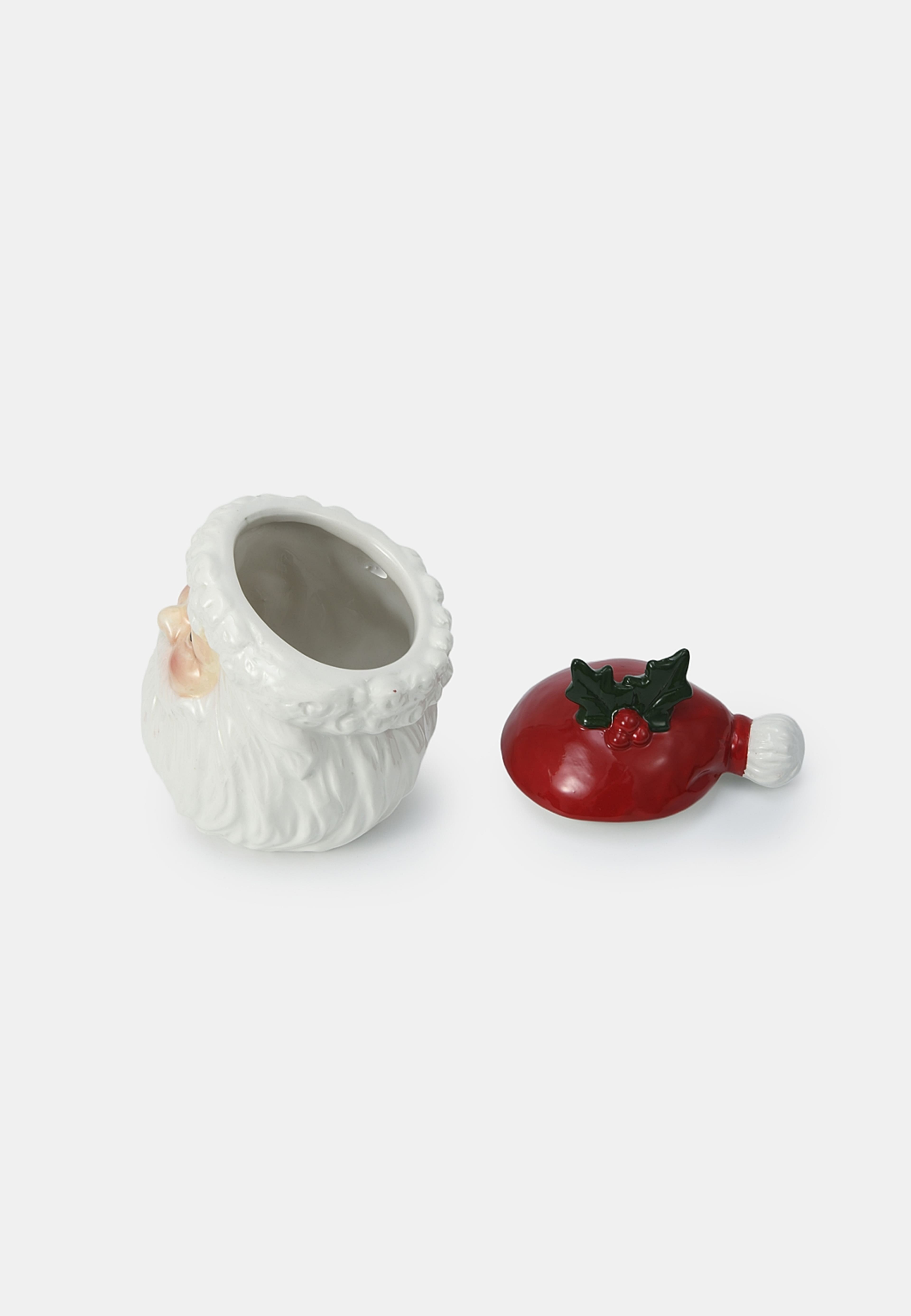 Burk med lock SANTA, från Åhléns Home, i färgen Red. Klicka för att öppna bilden i stort format