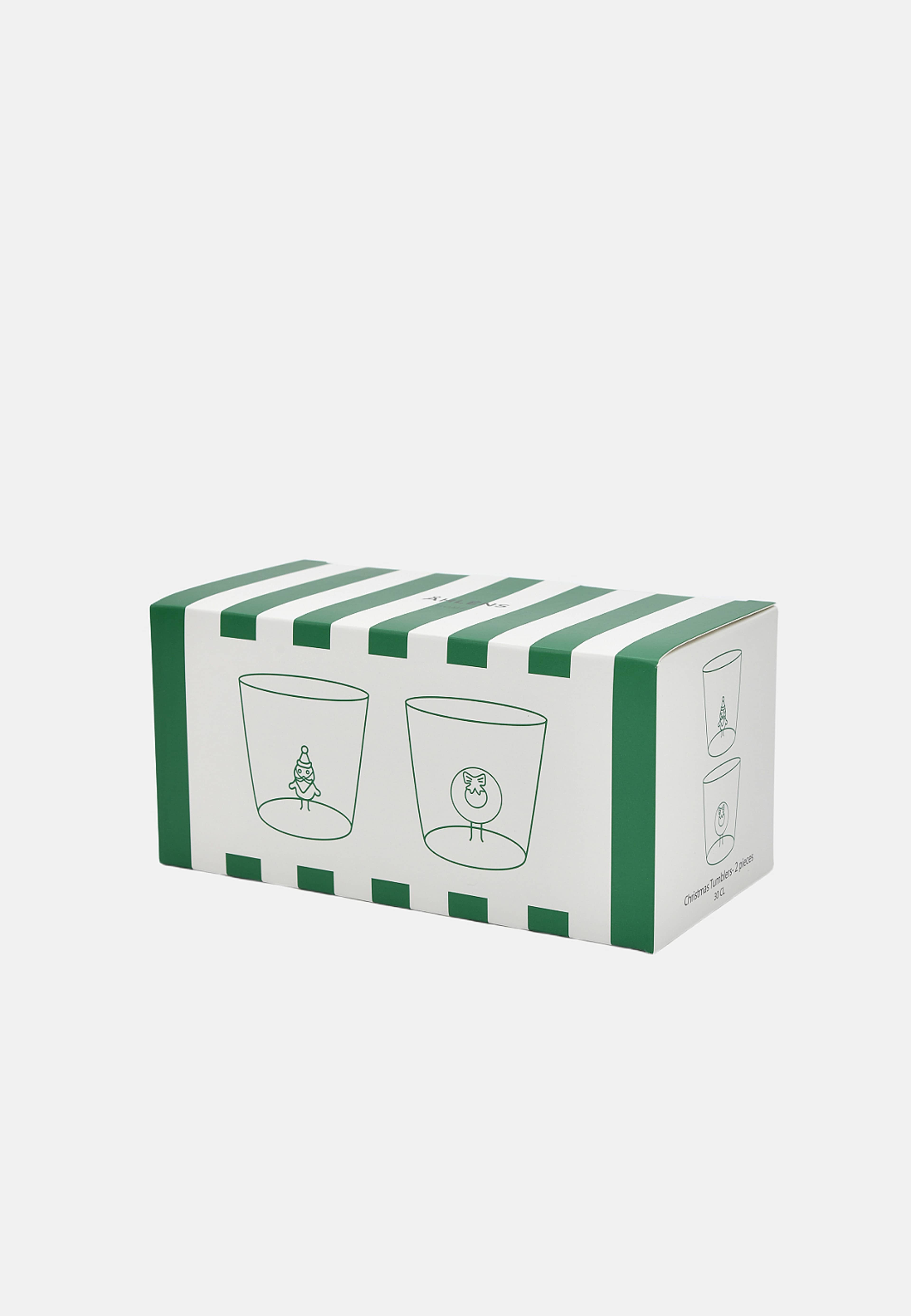 Tumbler DECO 30 cl, 2-pack, från Åhléns Home, i färgen Red/Green. Klicka för att öppna bilden i stort format