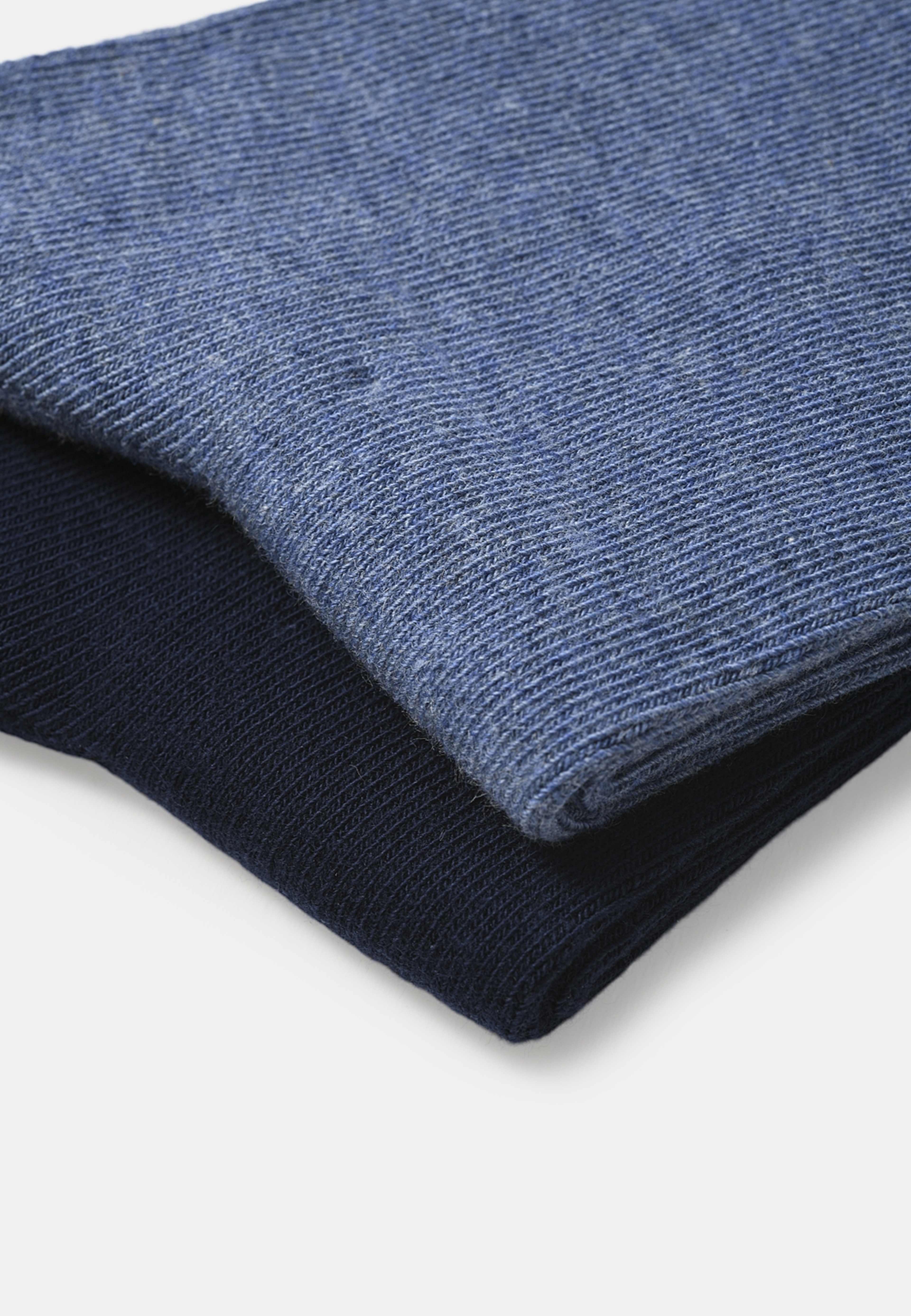 Enfärgade strumpor, 2-pack, från NORVIE, i färgen Blue Melange. Klicka för att öppna bilden i stort format