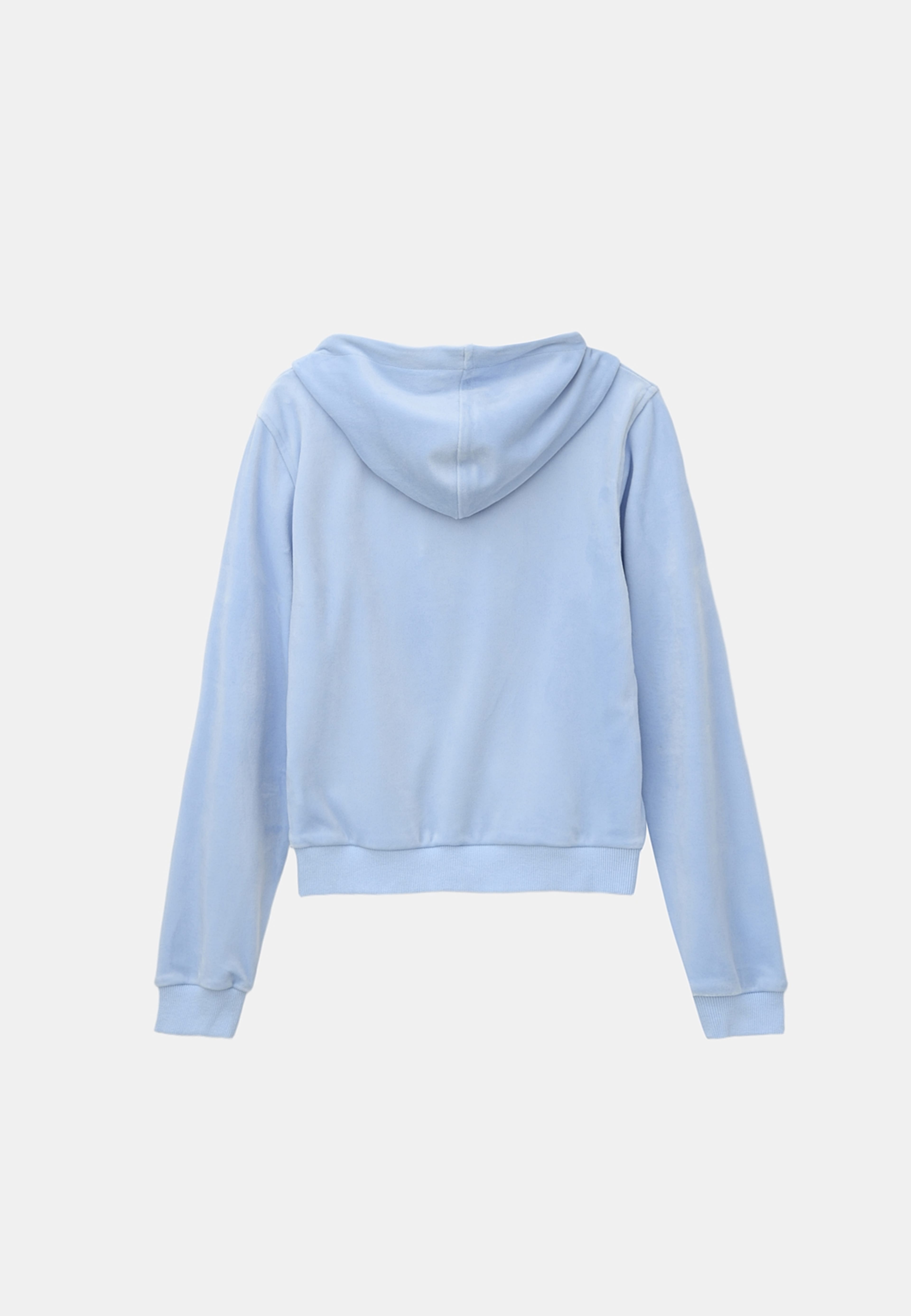 Velourhoodie MONA, från Å Young, i färgen Light Blue. Klicka för att öppna bilden i stort format