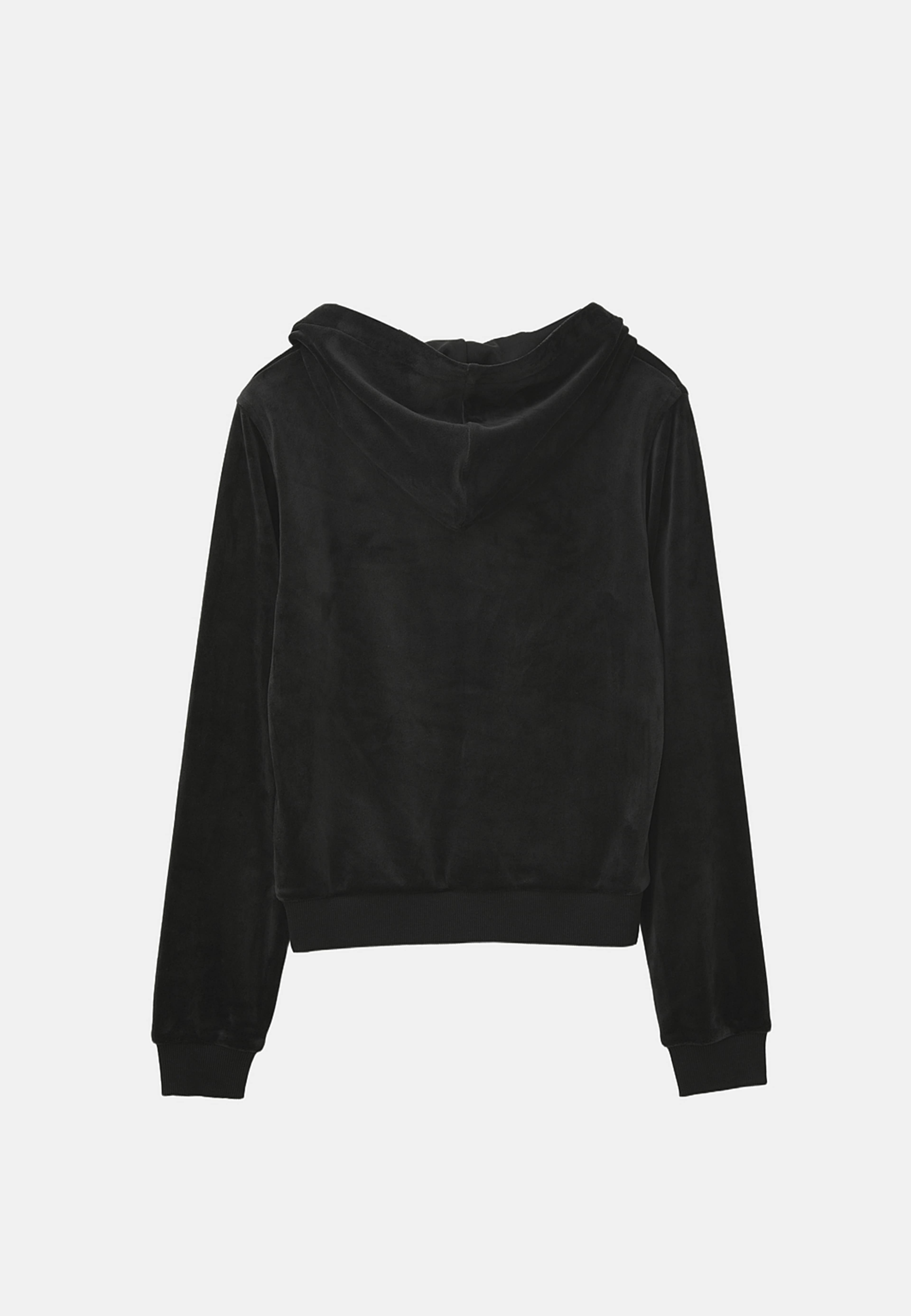 Velourhoodie MONA, från Å Young, i färgen Black. Klicka för att öppna bilden i stort format