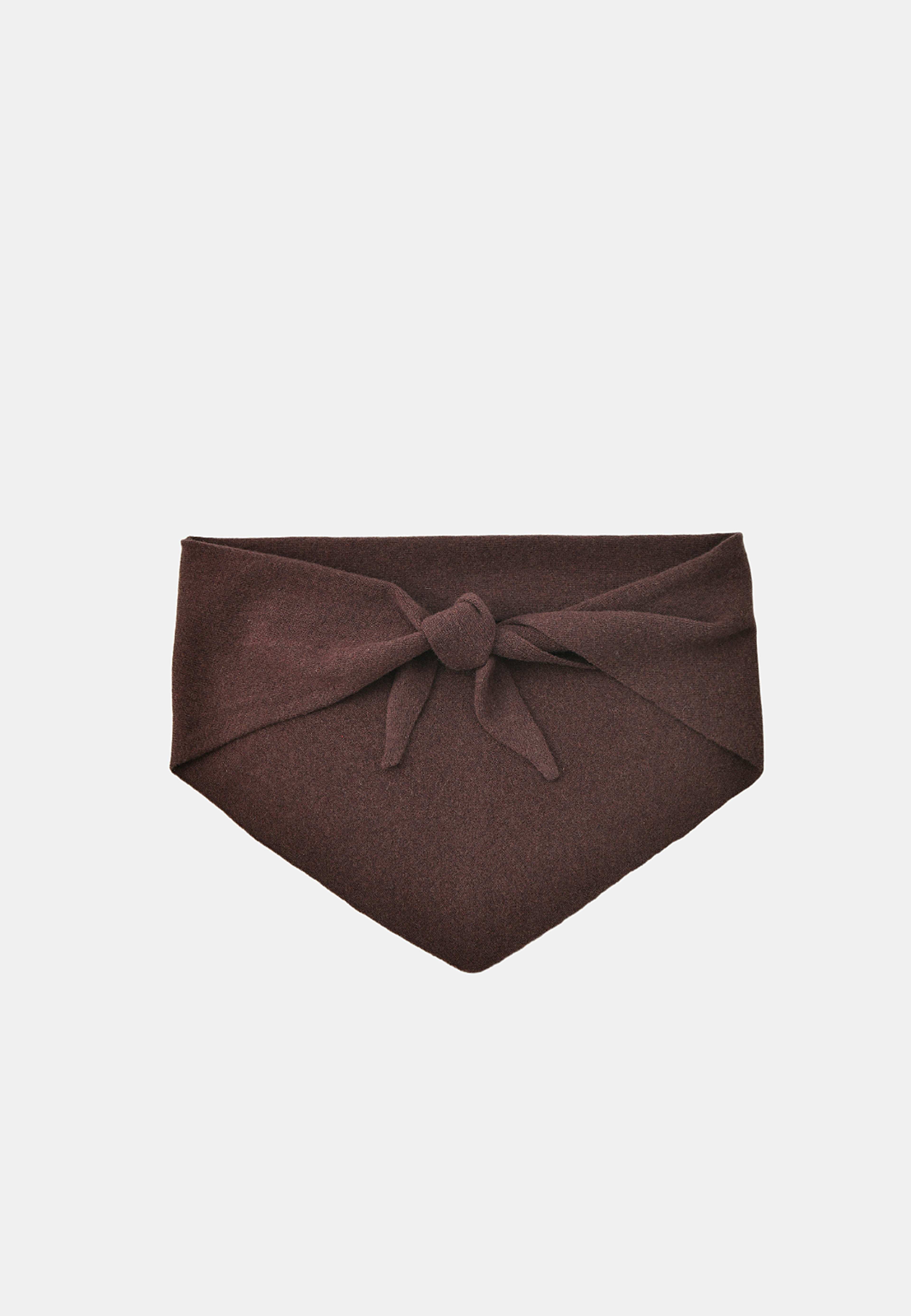 Trekantig halsduk i ull EDITH, från Carin Wester, i färgen Dark Brown. Klicka för att öppna bilden i stort format