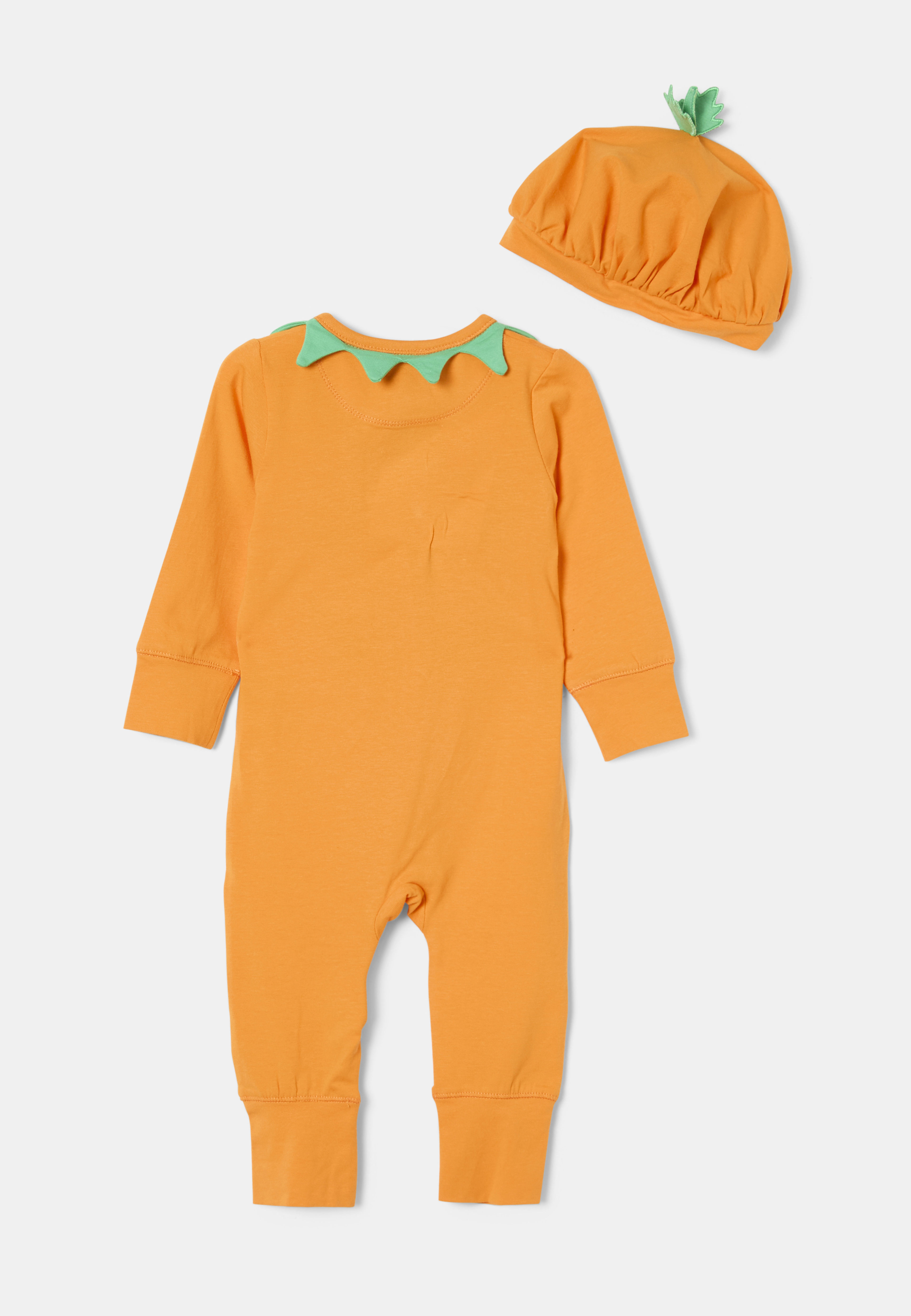 Pumpapyjamas med mössa LONNIE, från Å KIDS, i färgen Orange. Klicka för att öppna bilden i stort format