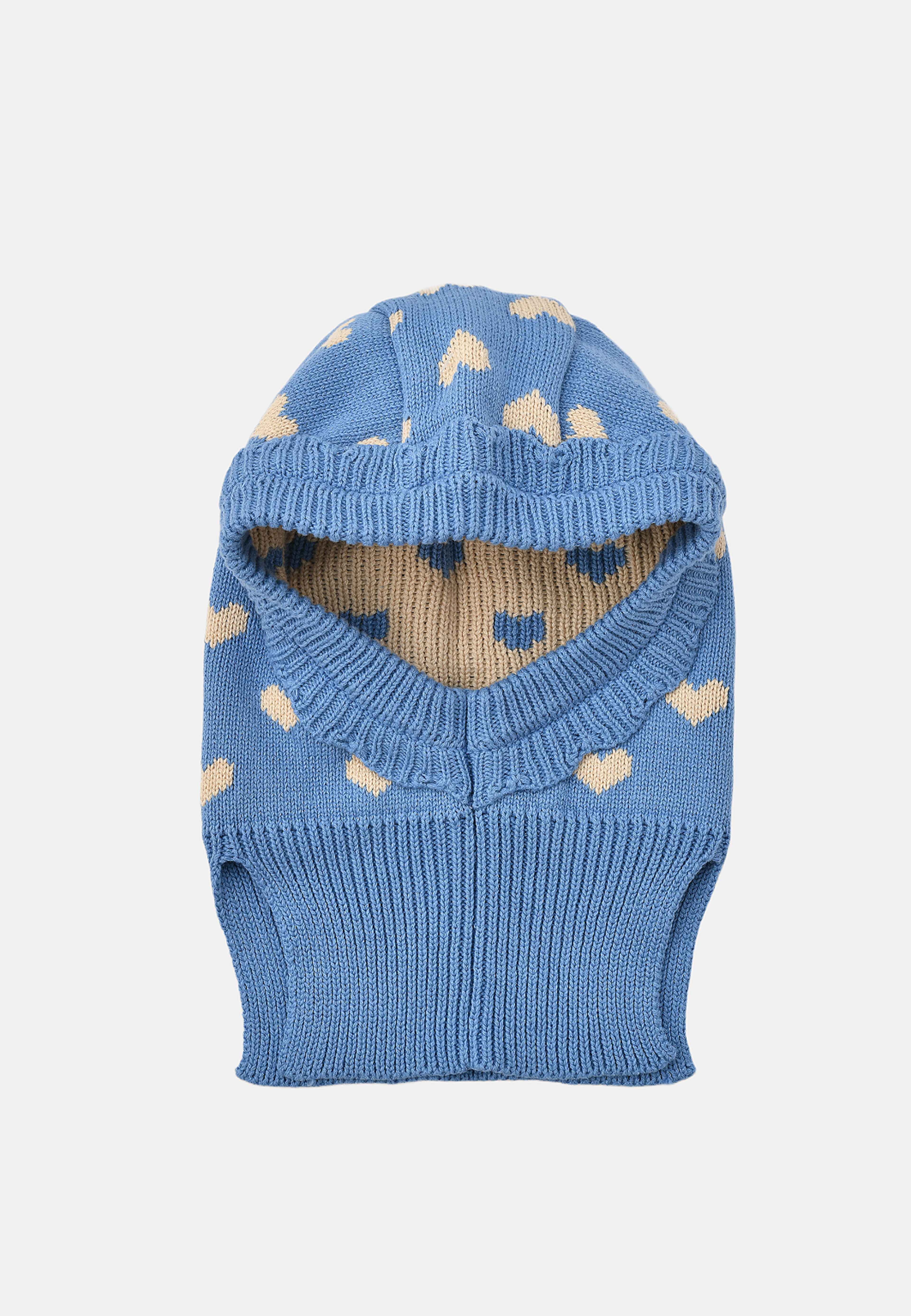 Balaklava HEARTS, från RIKIKI, i färgen Blue. Klicka för att öppna bilden i stort format