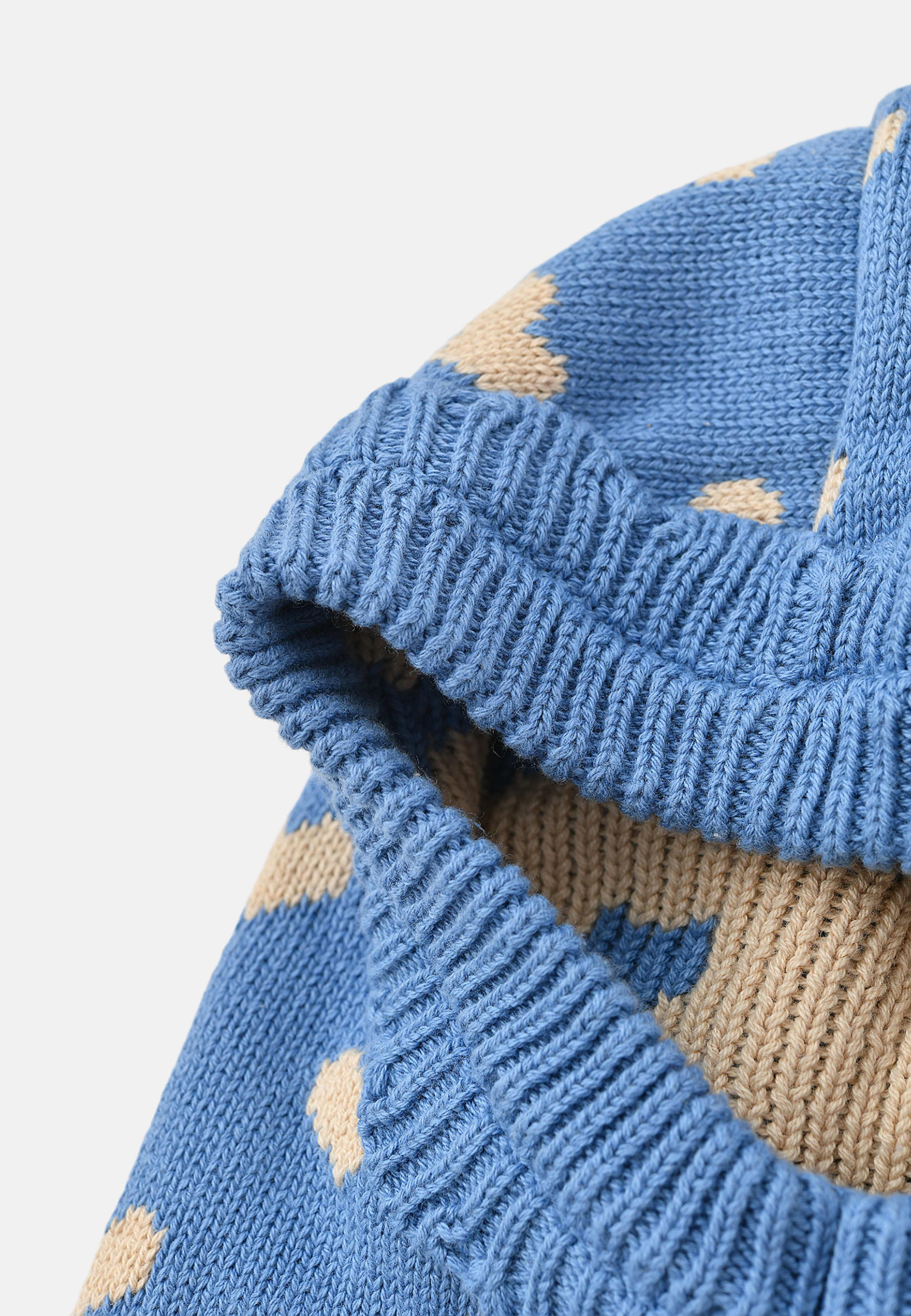 Balaklava HEARTS, från RIKIKI, i färgen Blue. Klicka för att öppna bilden i stort format