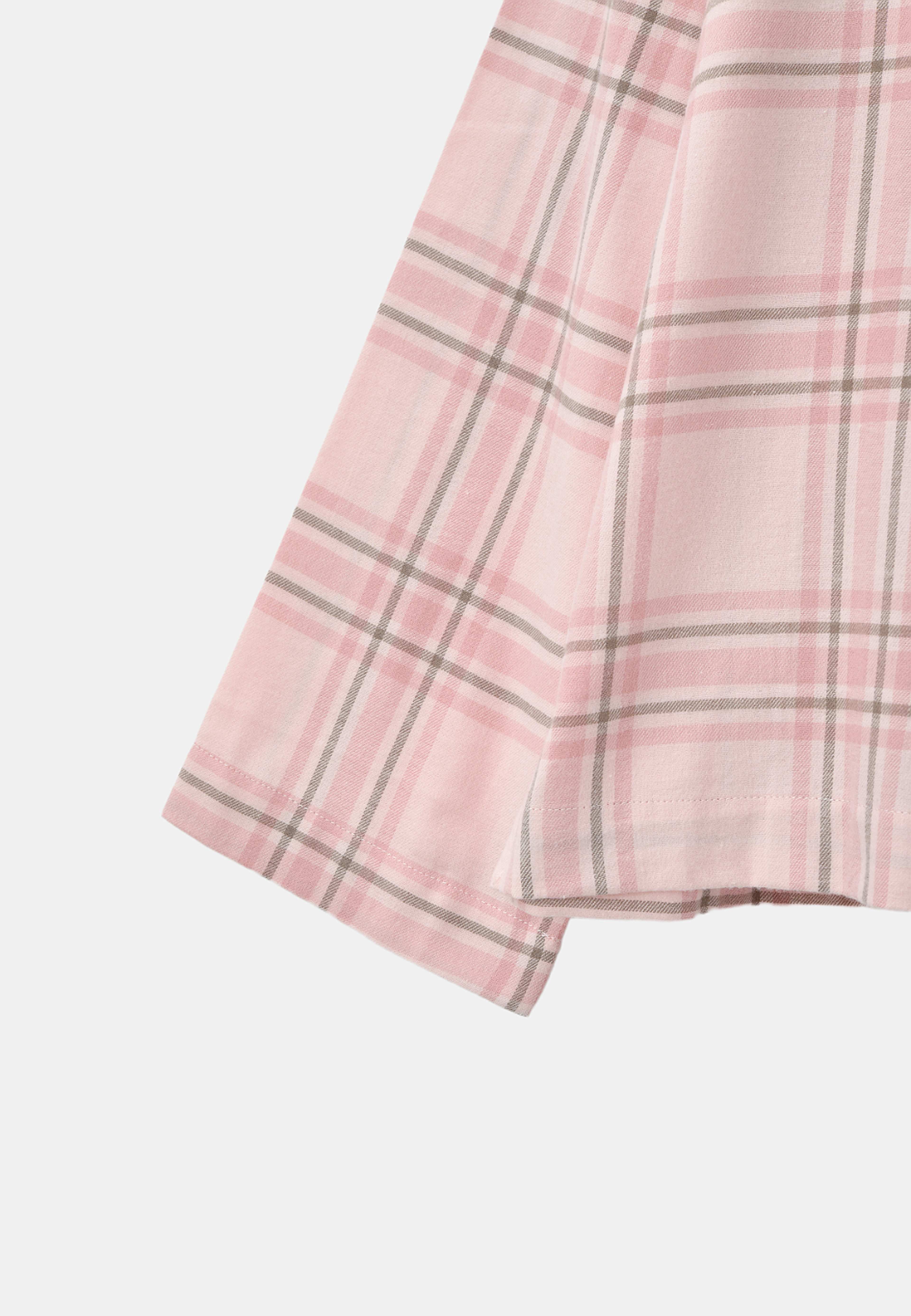Rutig flanellpyjamas PENNYLANE, från Å WOMAN, i färgen Dark Pink. Klicka för att öppna bilden i stort format