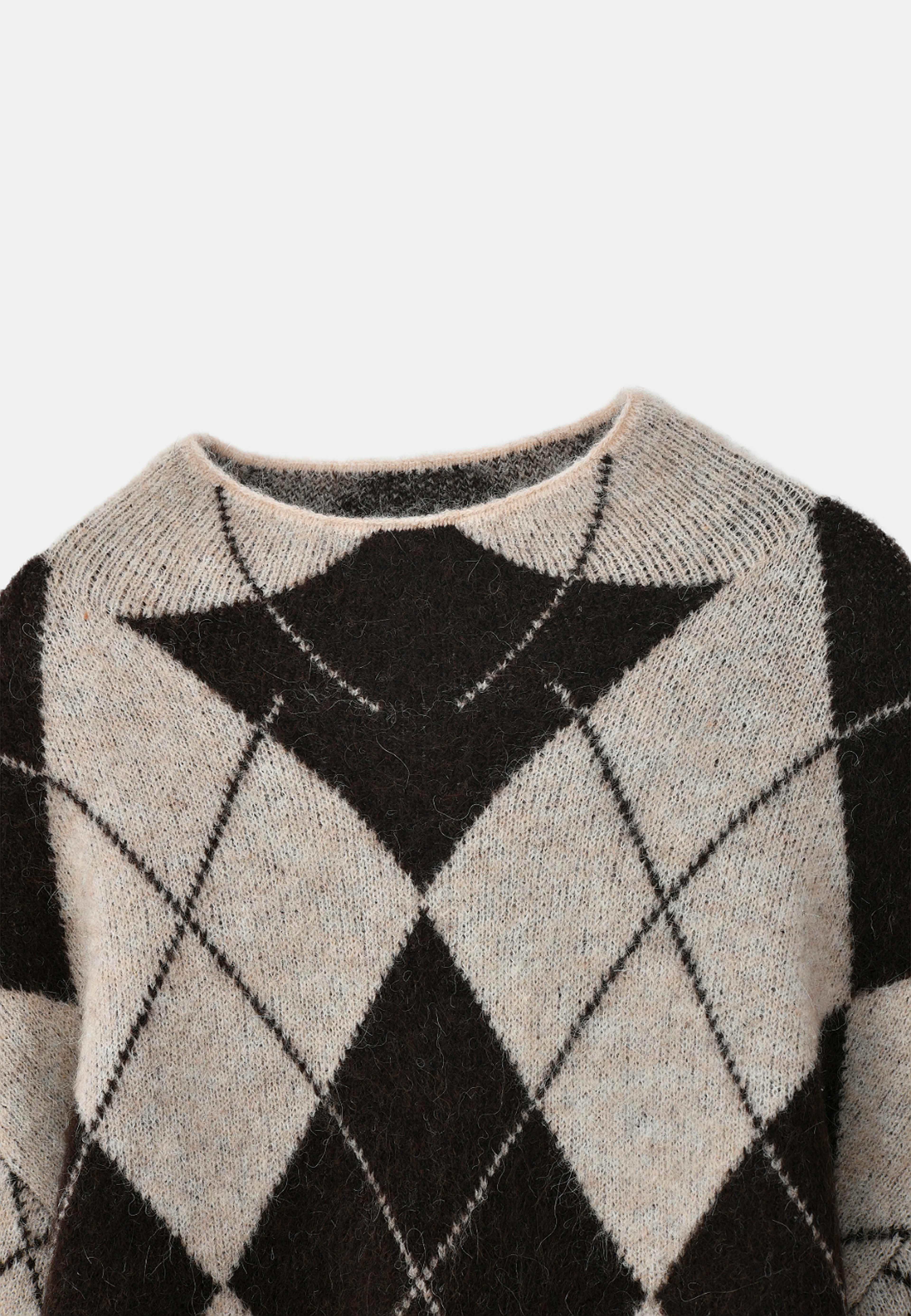 Mönstrad jumper LILLE, från Carin Wester, i färgen Argyle. Klicka för att öppna bilden i stort format