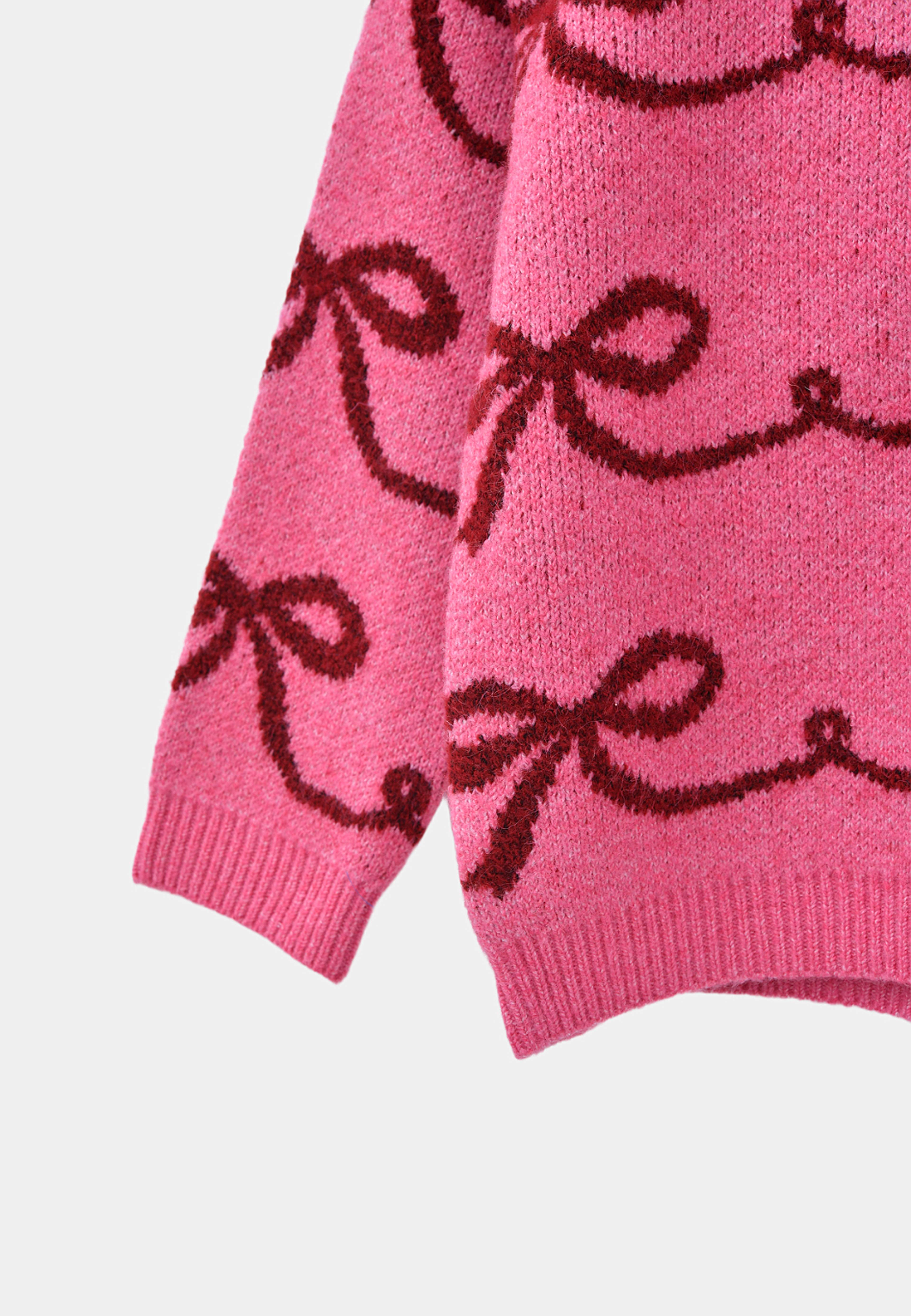 Tröja med rosetter MIRA, från RIKIKI, i färgen Pink. Klicka för att öppna bilden i stort format