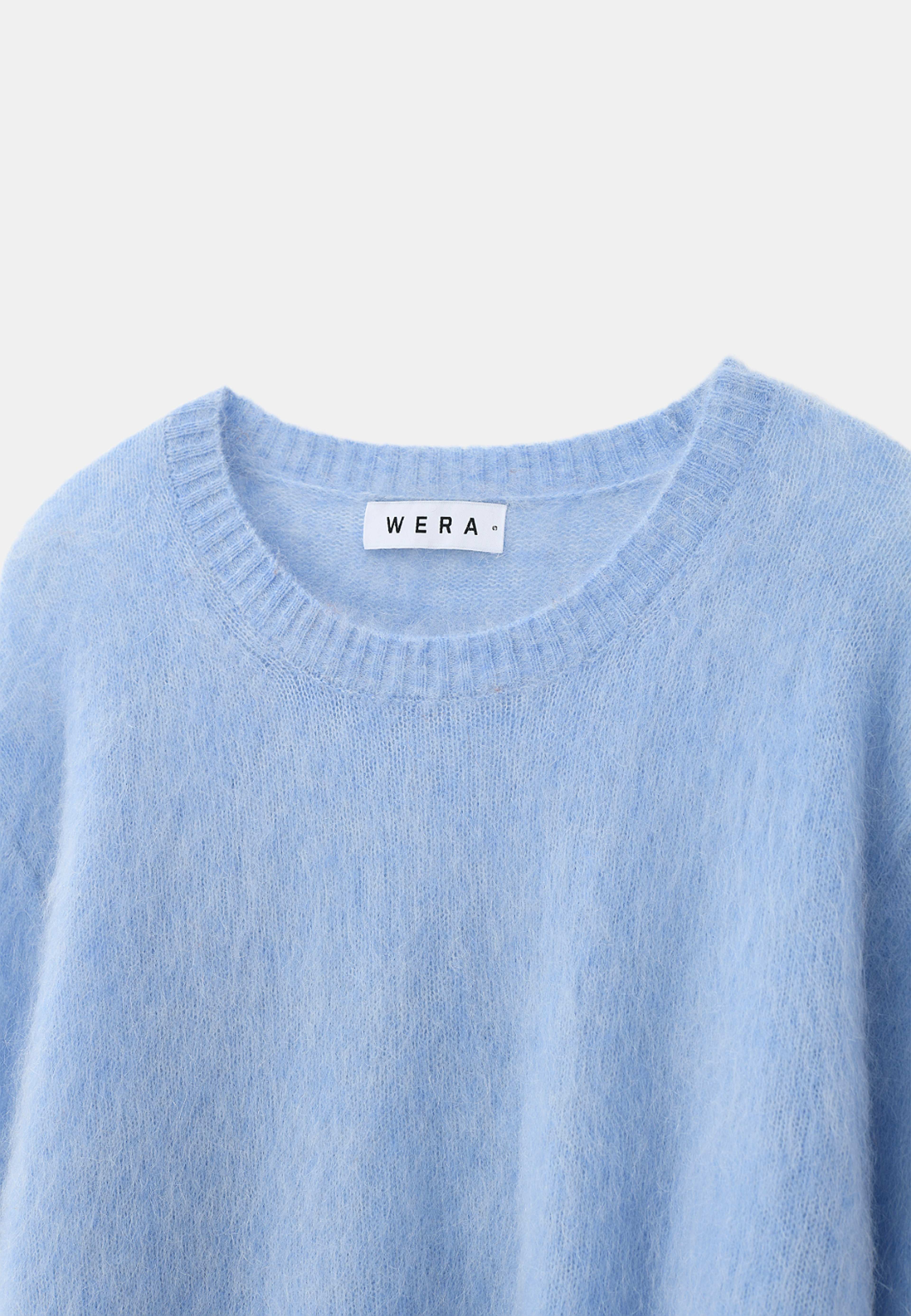 Jumper i mohairmix MARAIS, från Wera, i färgen Blue. Klicka för att öppna bilden i stort format