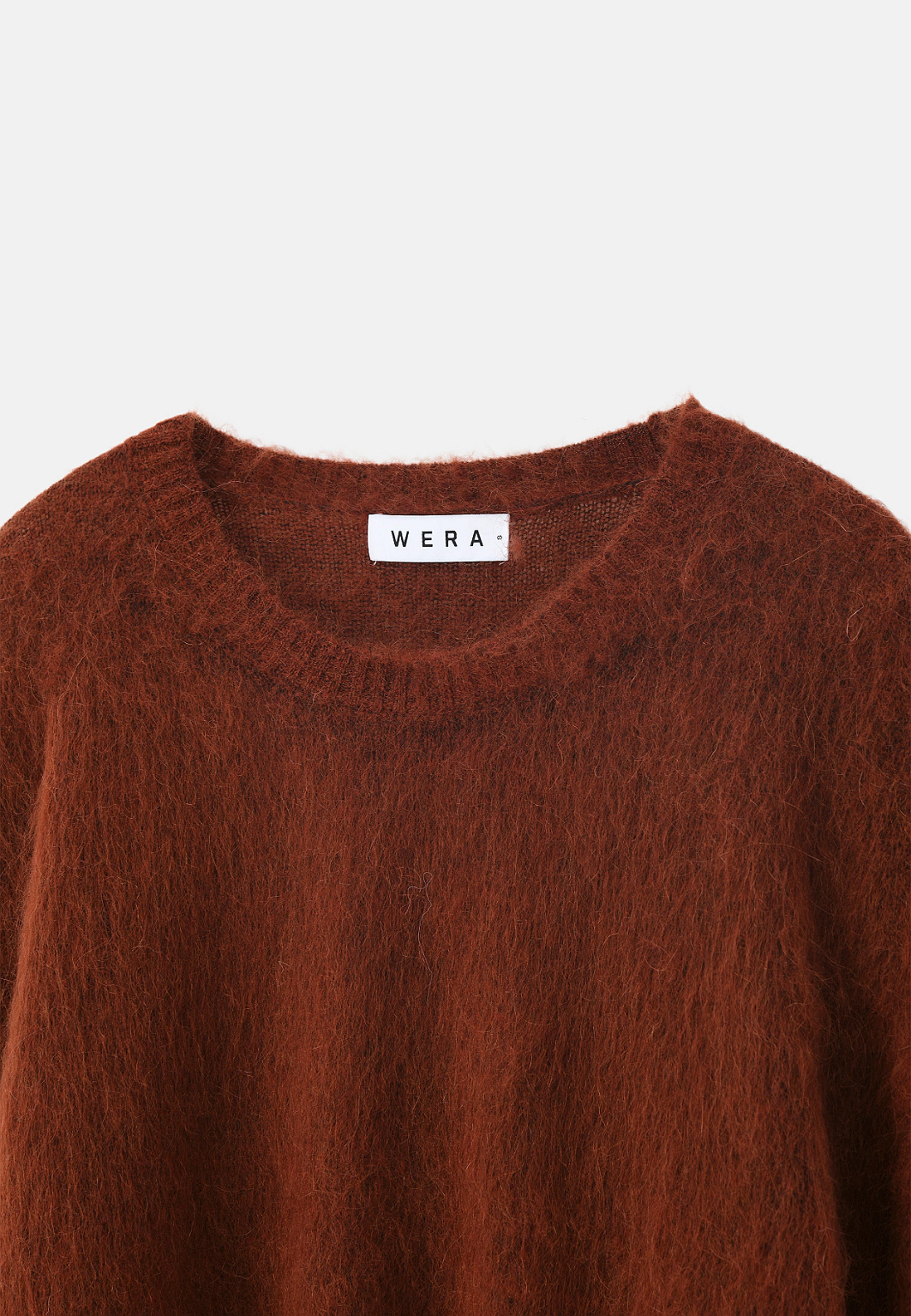 Jumper i mohairmix MARAIS, från Wera, i färgen Rust. Klicka för att öppna bilden i stort format