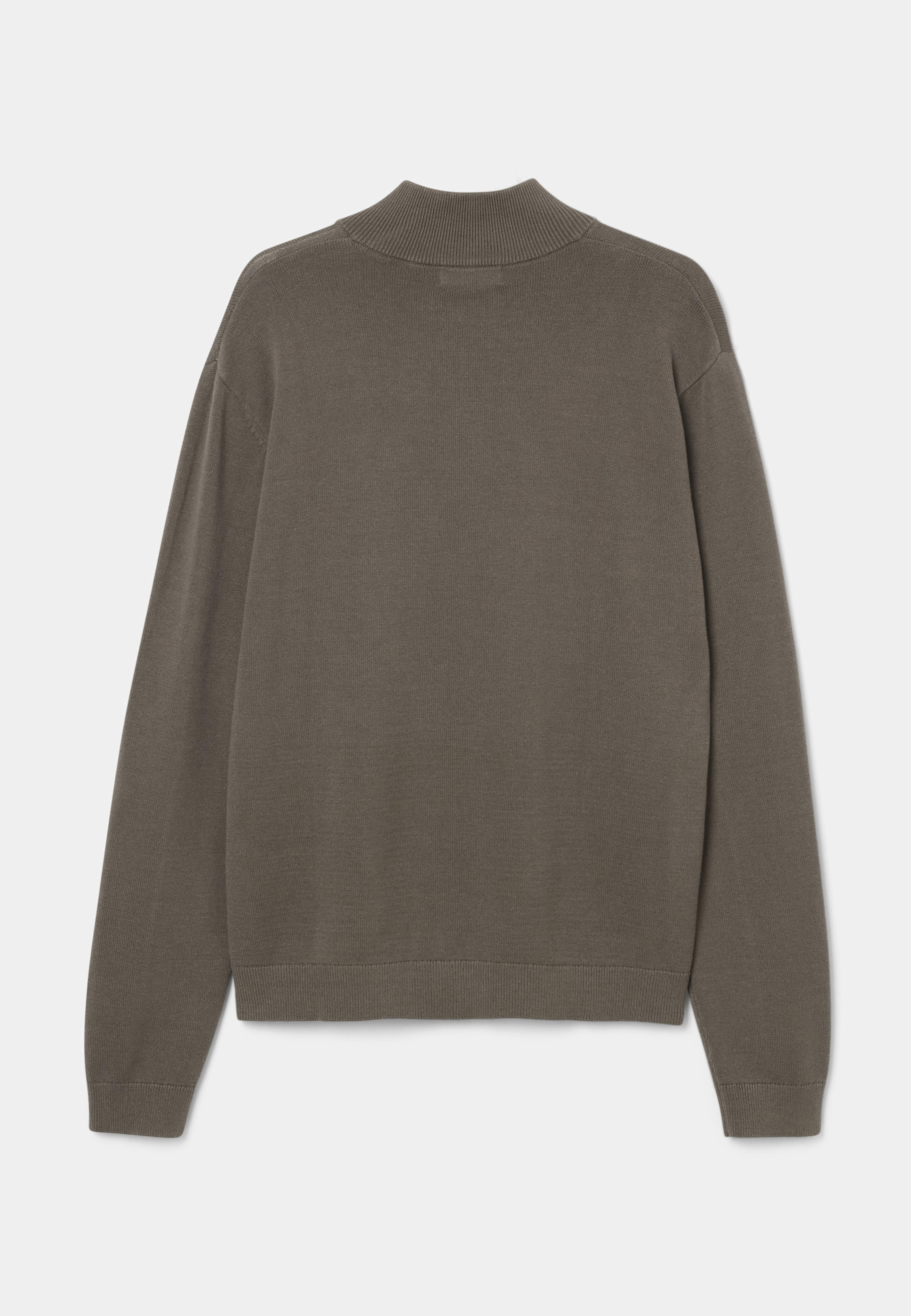 Tröja med half zip ILYA, från NORVIE, i färgen Mole. Klicka för att öppna bilden i stort format
