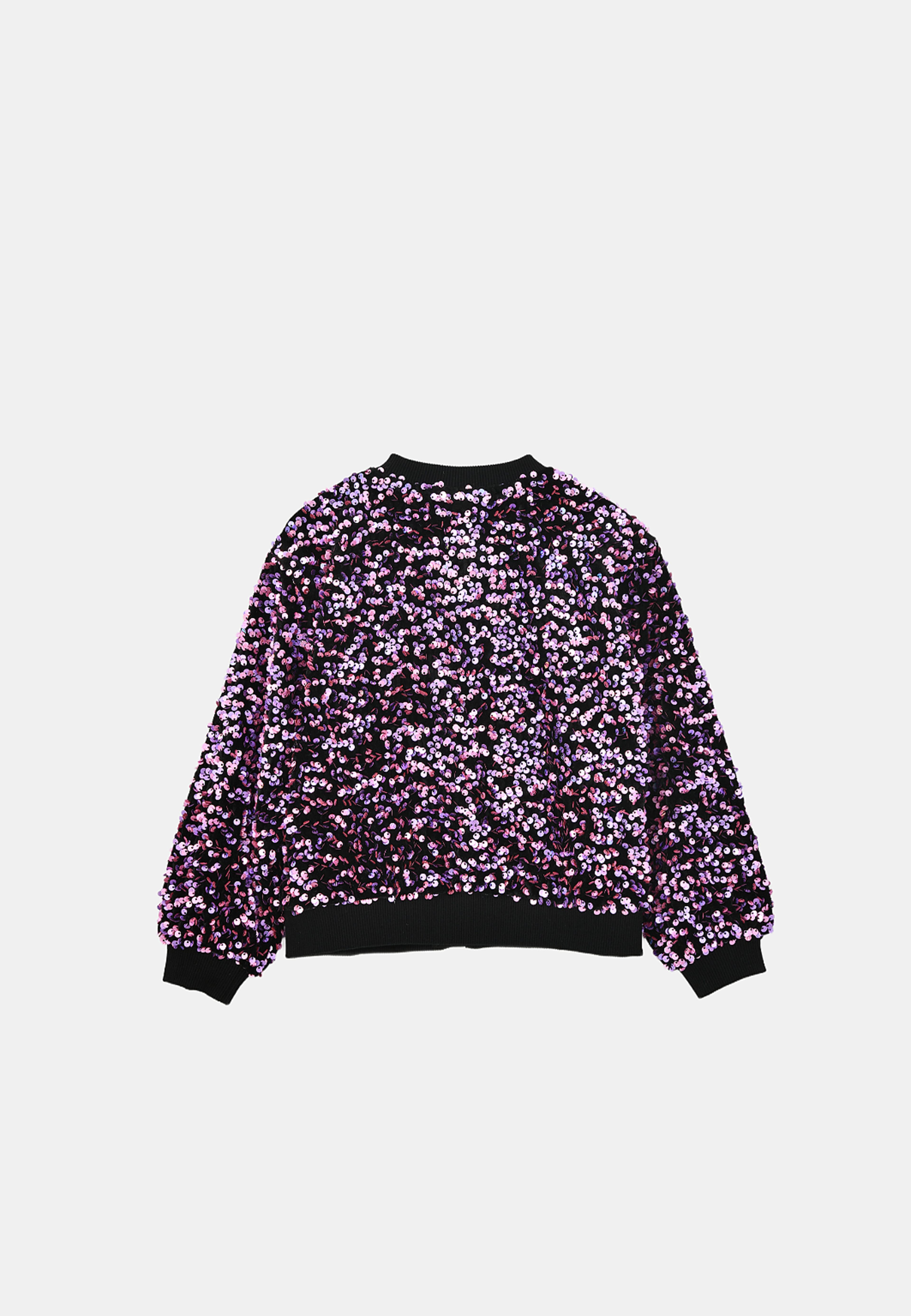 Bomberjacka med paljetter JOLINE, från RIKIKI, i färgen Pink/Black. Klicka för att öppna bilden i stort format