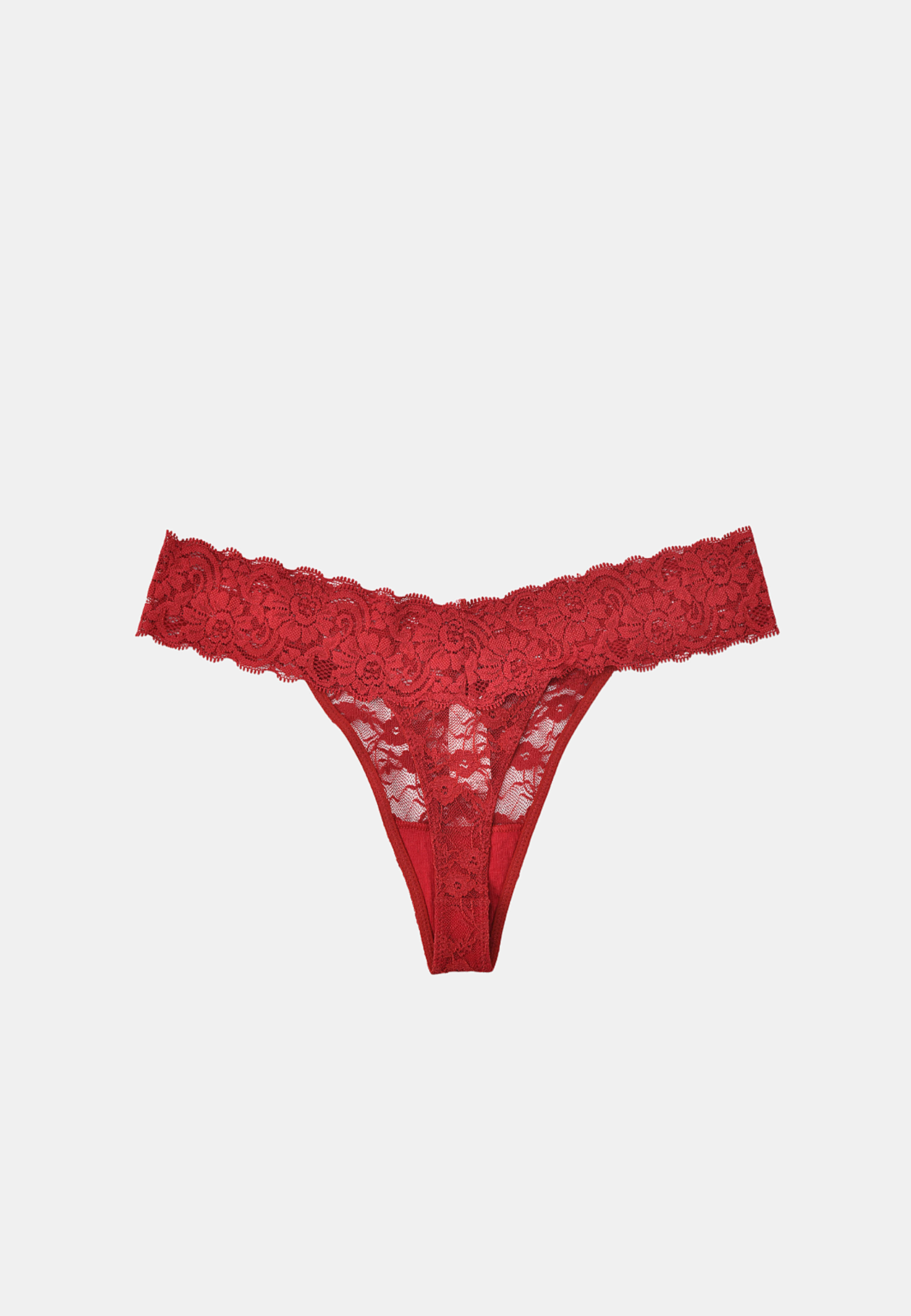 Stringtrosa med spets AMBER, från Å WOMAN, i färgen Dk Red. Klicka för att öppna bilden i stort format