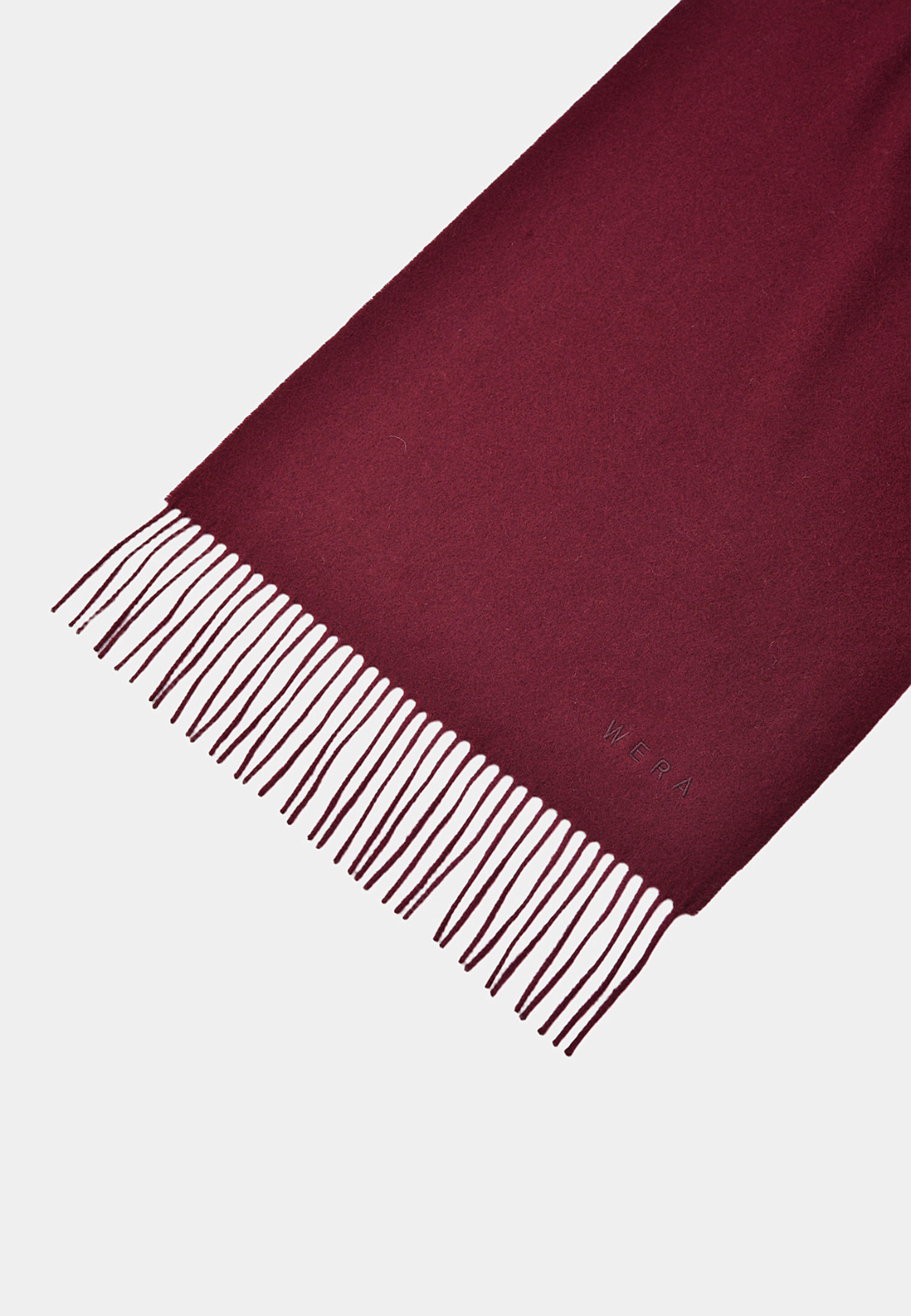 Halsduk i ull FELICIA, från Wera, i färgen Wine Red. Klicka för att öppna bilden i stort format