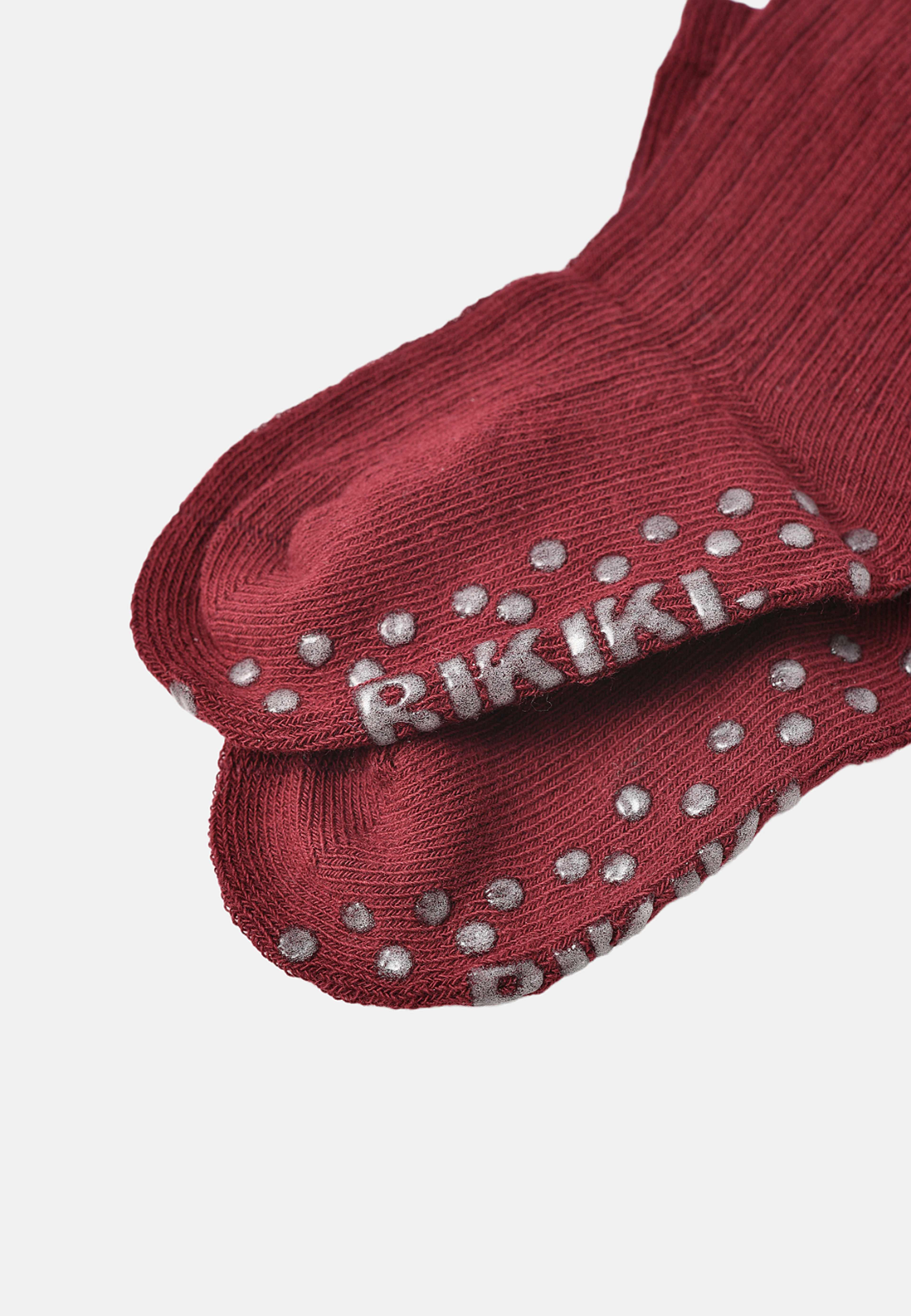 Babystrumpor med halkskydd, 3-pack, från RIKIKI, i färgen Pink. Klicka för att öppna bilden i stort format