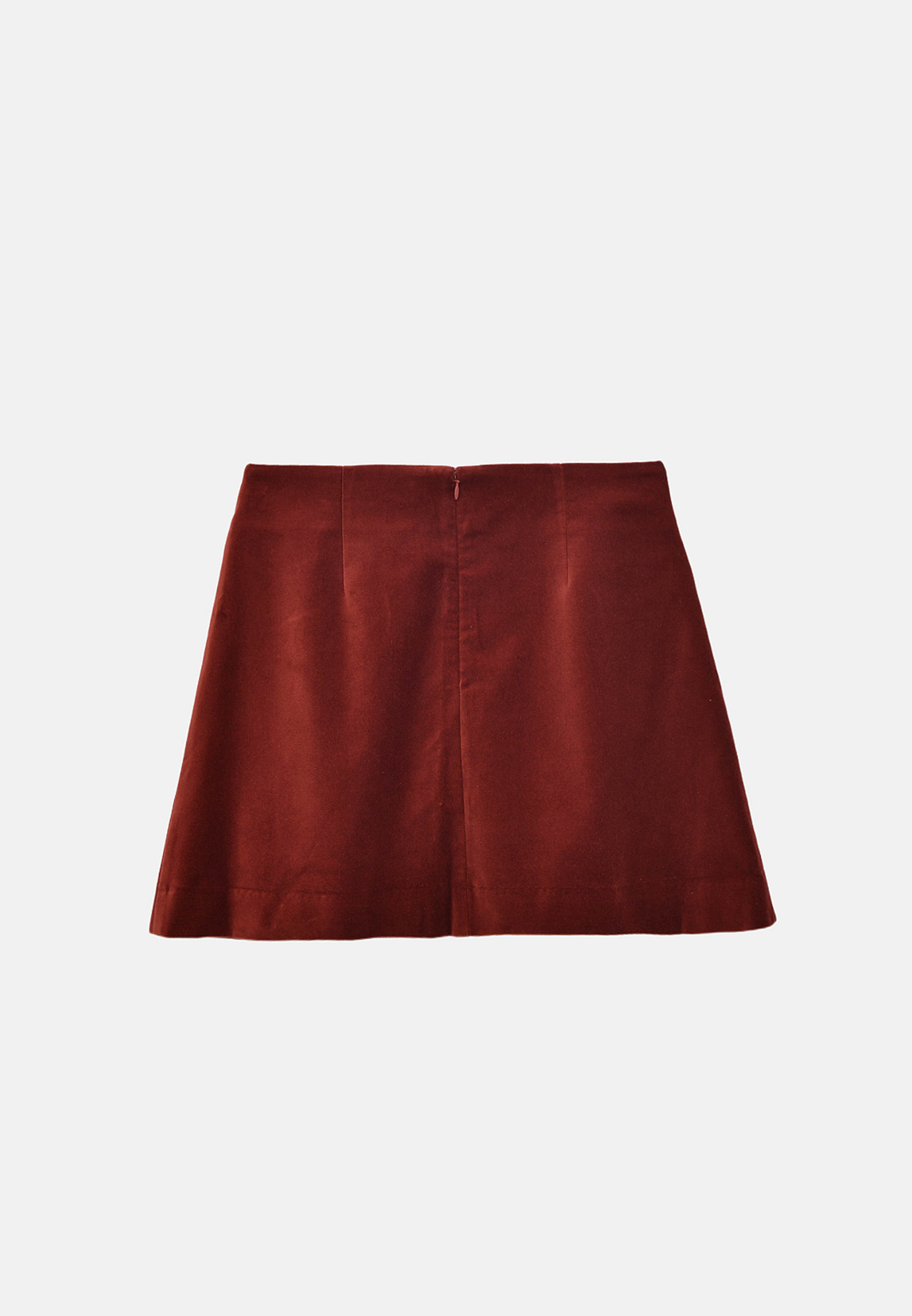 Sammetskjol JENNA, från Carin Wester, i färgen Red Brown. Klicka för att öppna bilden i stort format