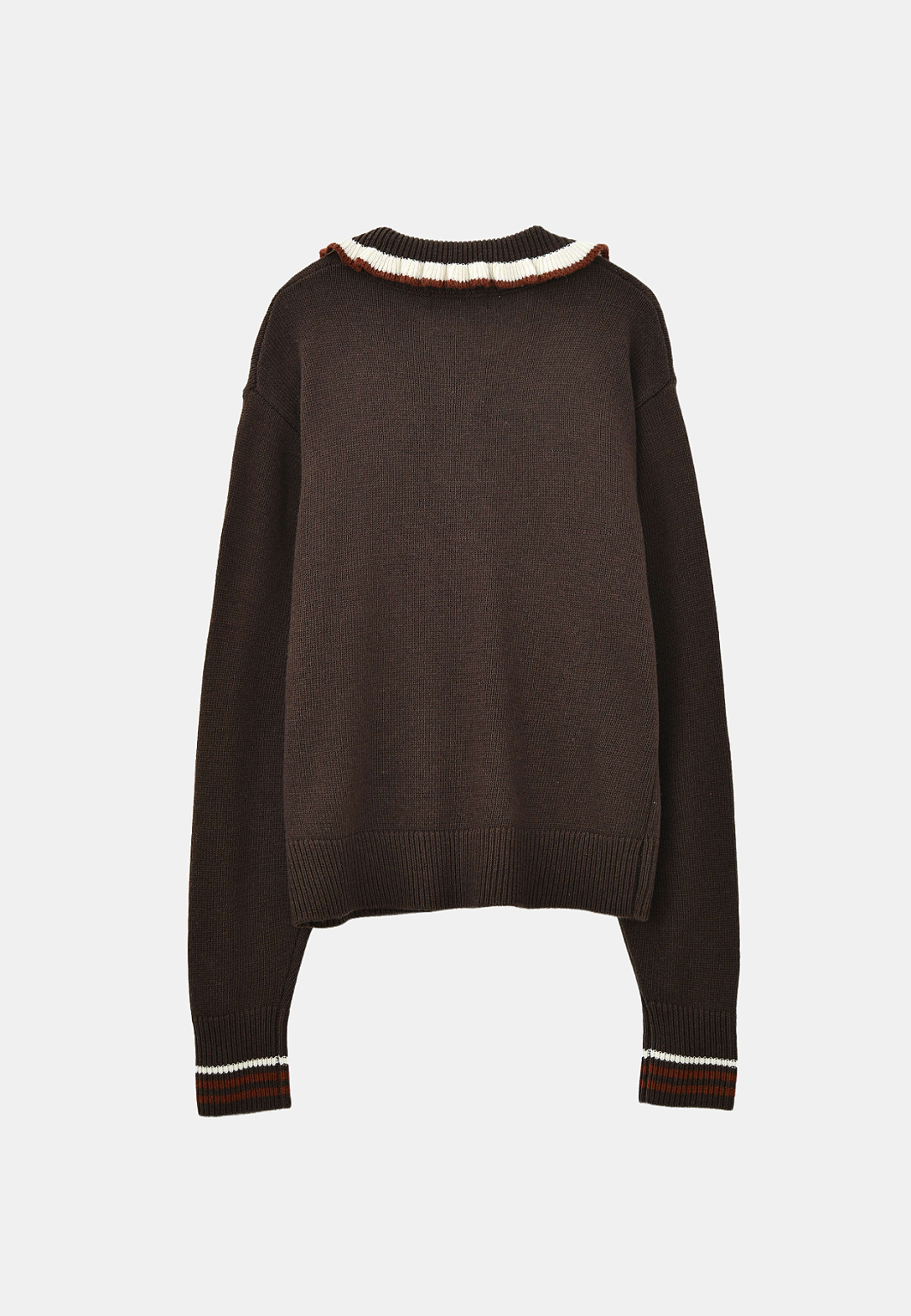 Jumper med krage ELZA, från Carin Wester, i färgen Brown. Klicka för att öppna bilden i stort format