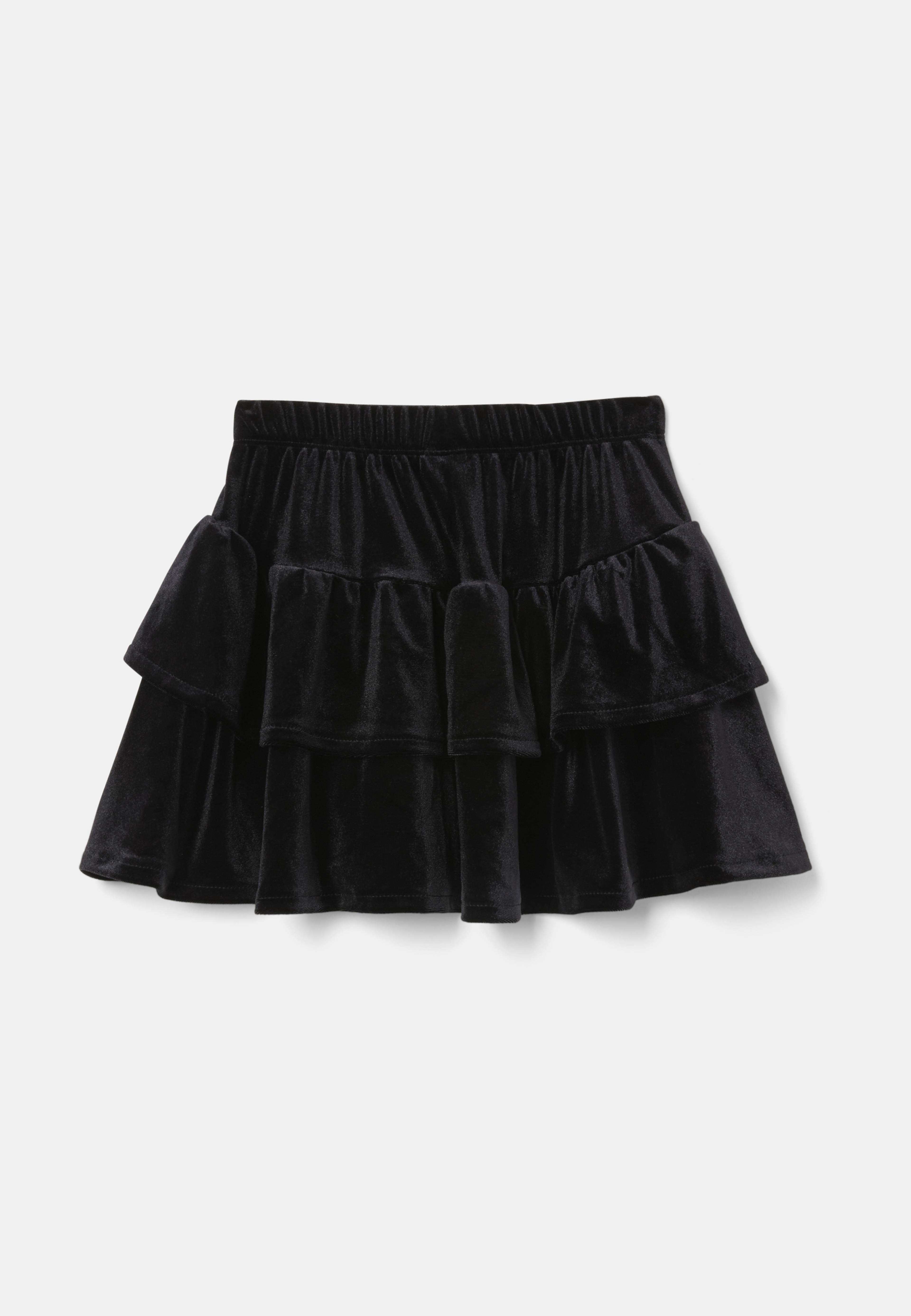 Velourkjol MARION, från RIKIKI, i färgen Black. Klicka för att öppna bilden i stort format
