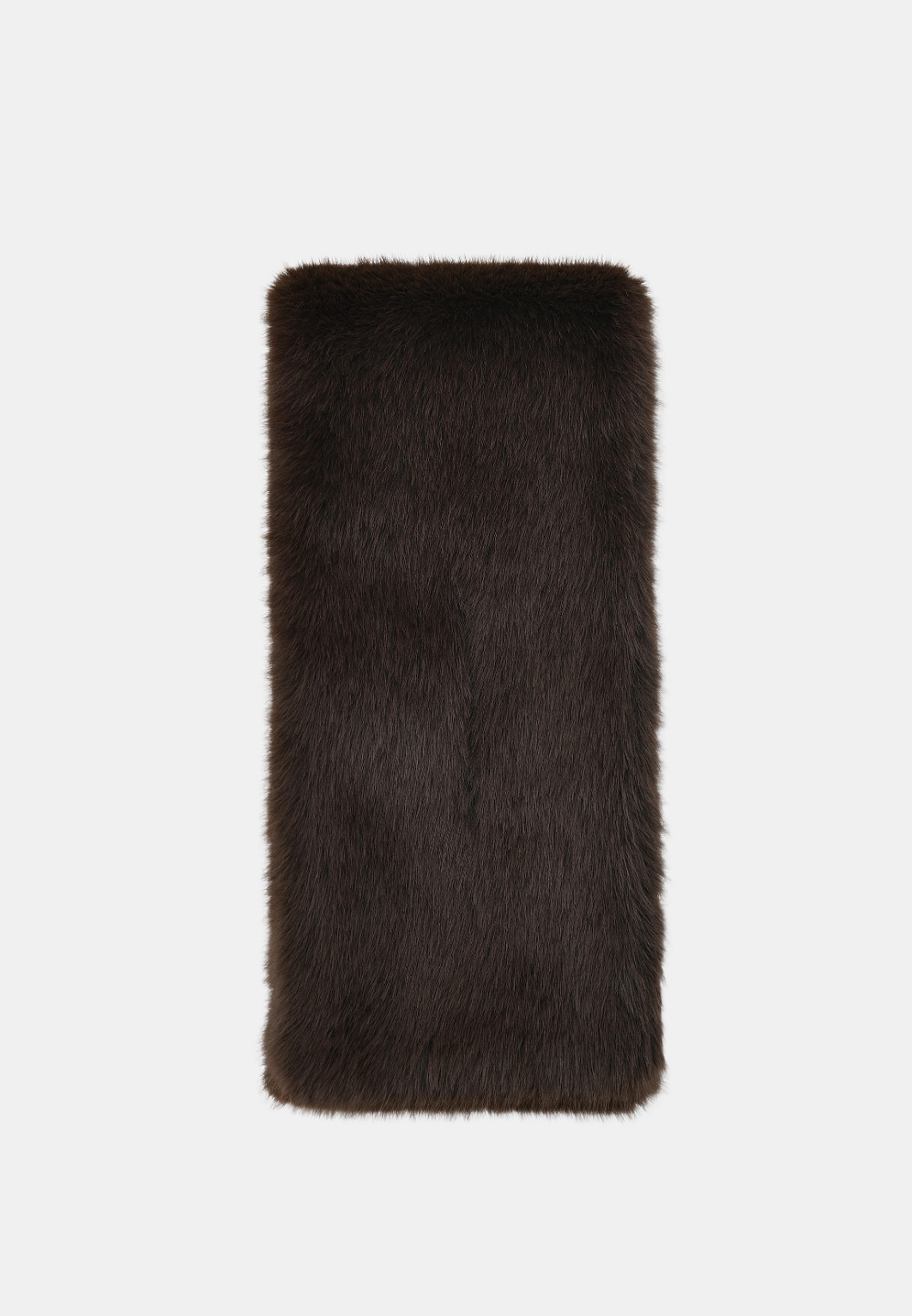 Scarf i fuskpäls AMMI, från Carin Wester, i färgen Dark Brown. Klicka för att öppna bilden i stort format