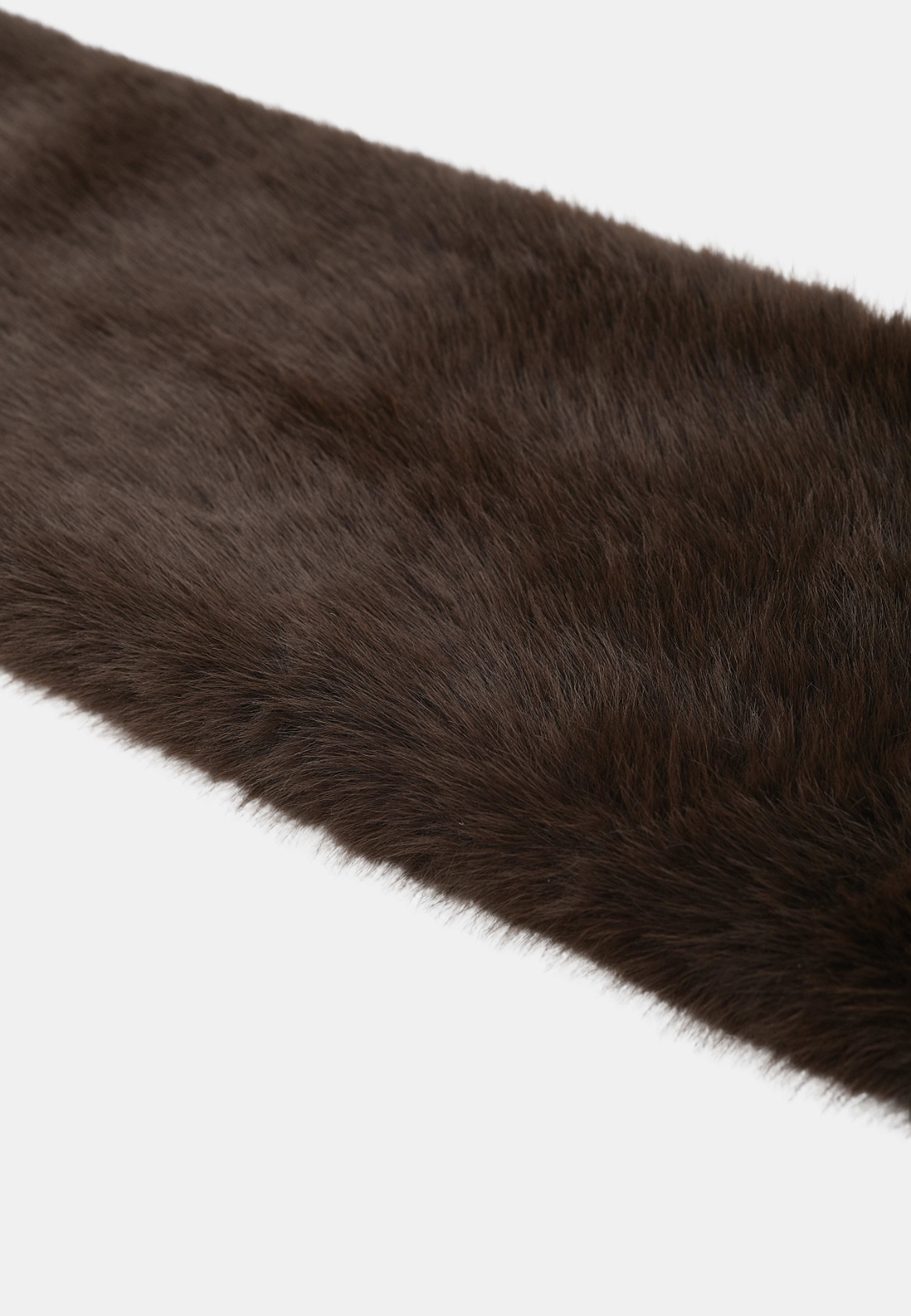 Scarf i fuskpäls AMMI, från Carin Wester, i färgen Dark Brown. Klicka för att öppna bilden i stort format