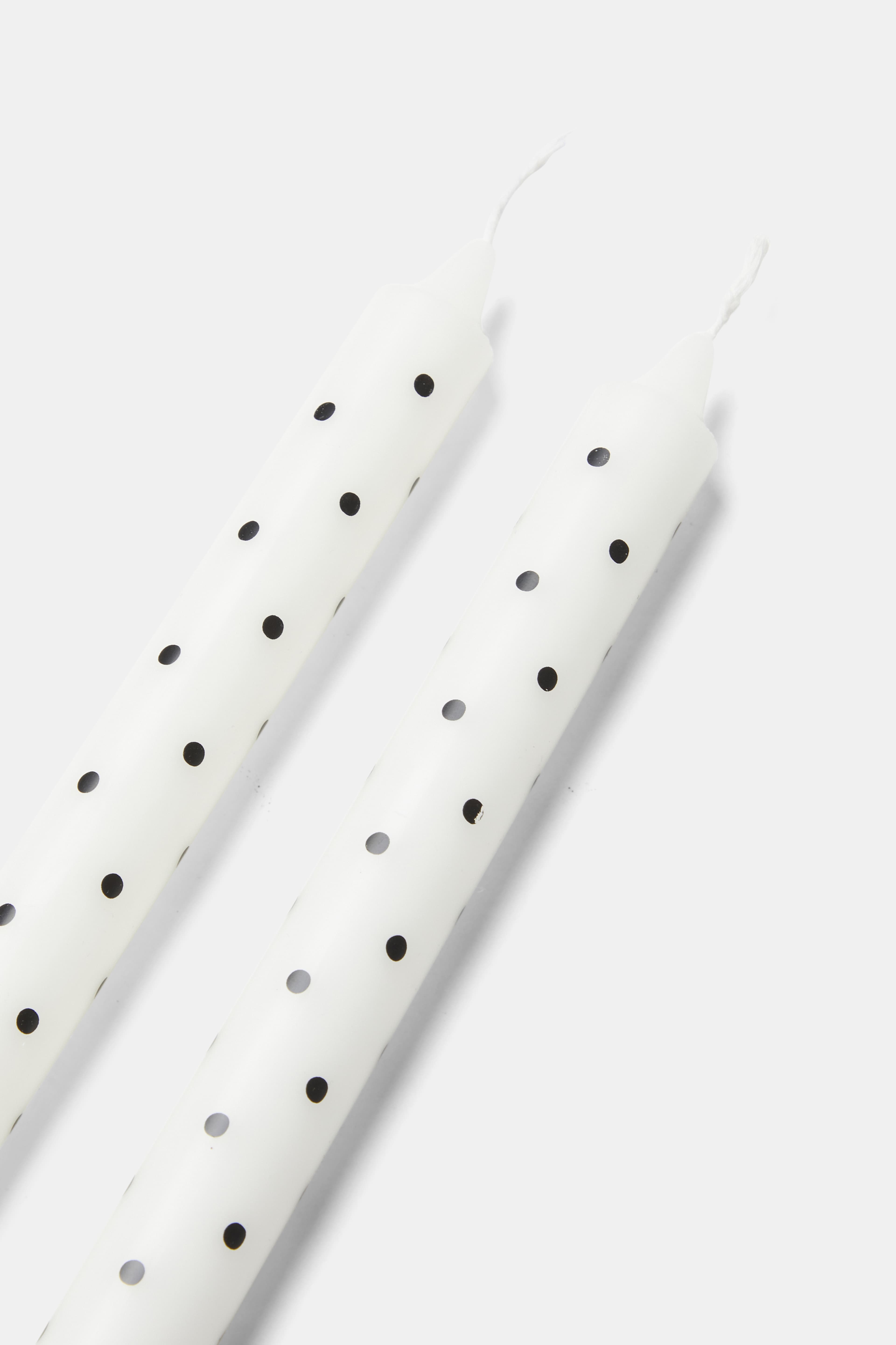 Mönstrade kronljus 24 cm, 2-pack, från Åhléns Home, i färgen Black Dot. Klicka för att öppna bilden i stort format