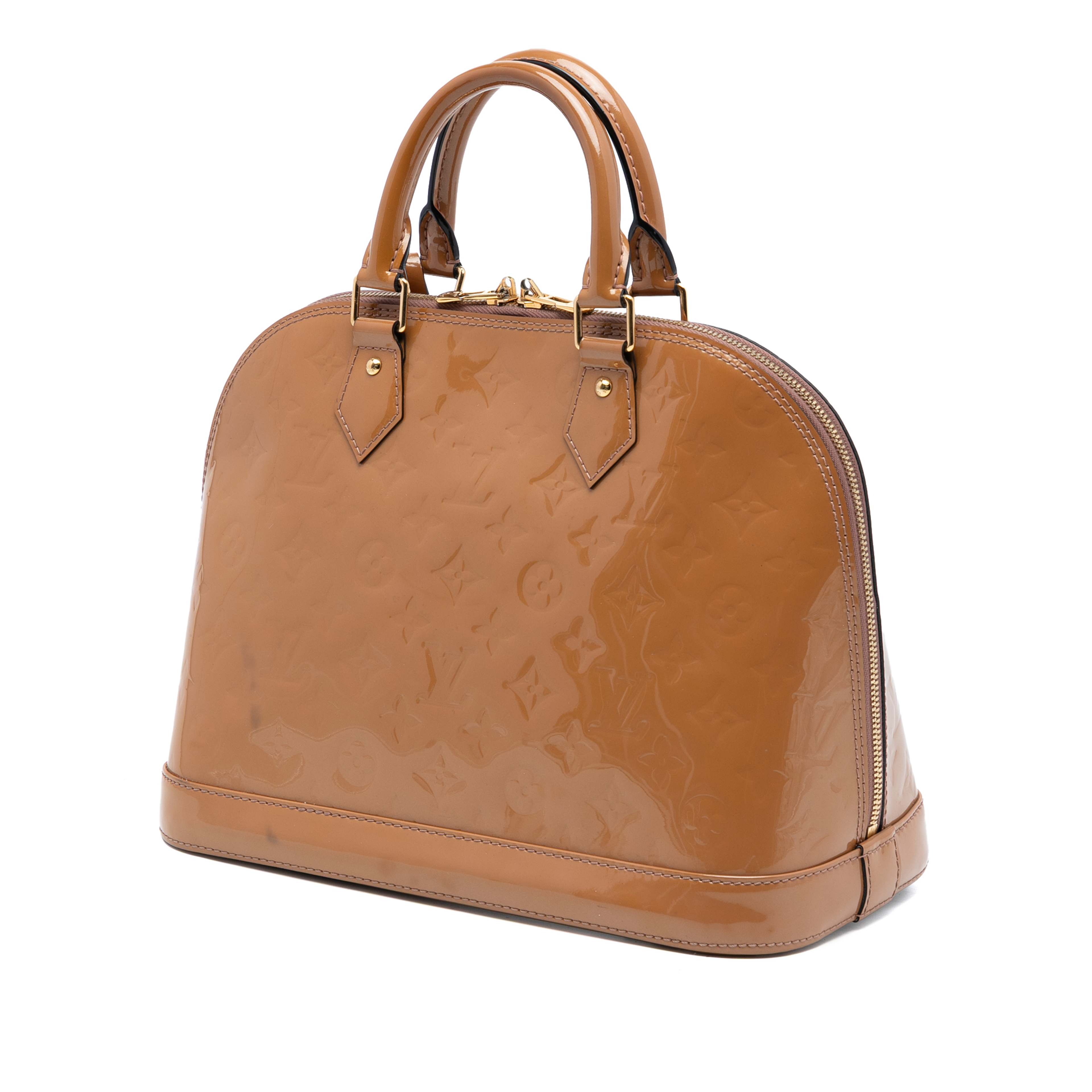 Louis Vuitton Monogram Vernis Alma Pm, från Luxclusif, i färgen brown. Klicka för att öppna bilden i stort format